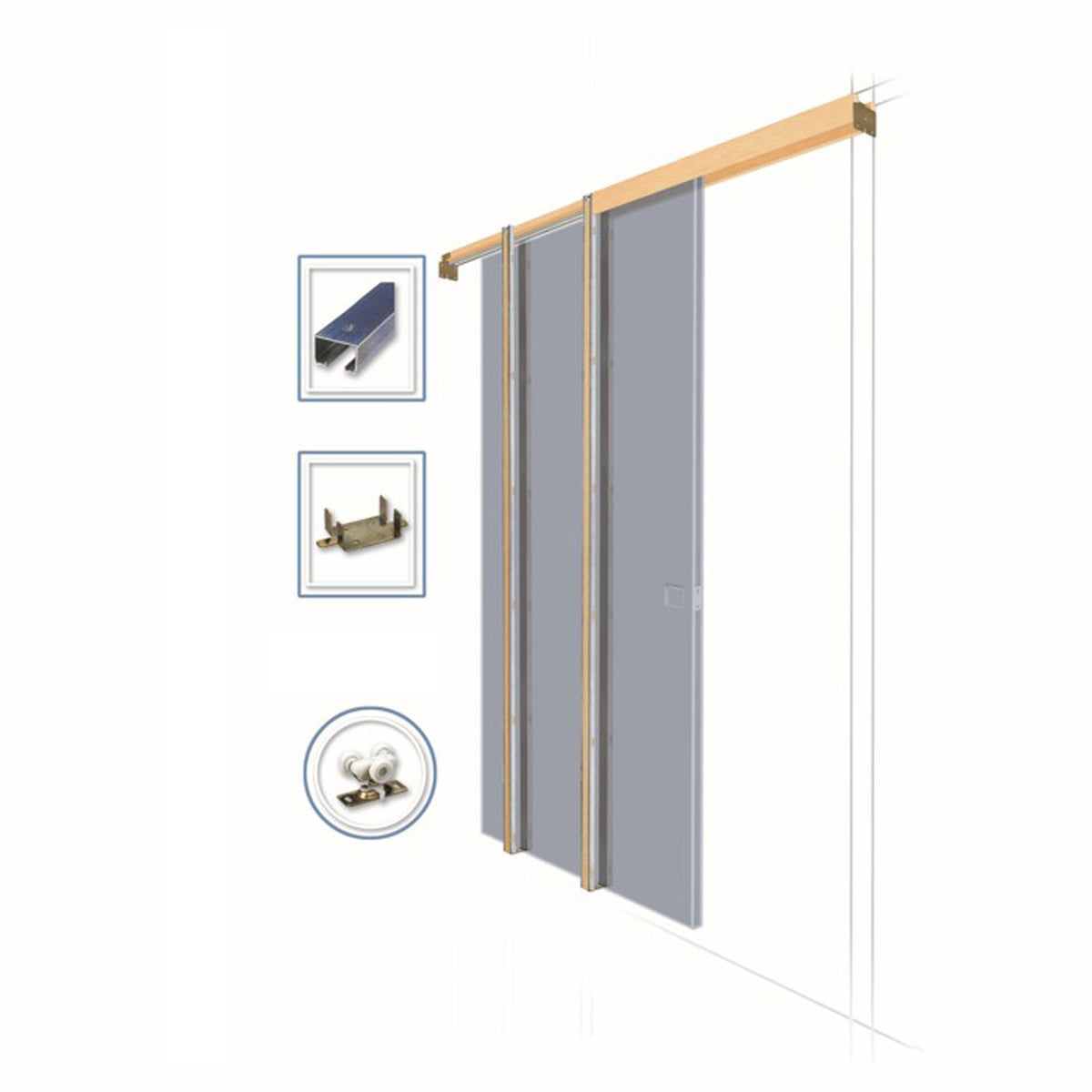 Bâti de porte ajustable pour porte escamotable, 24'' à 36'' x 84''