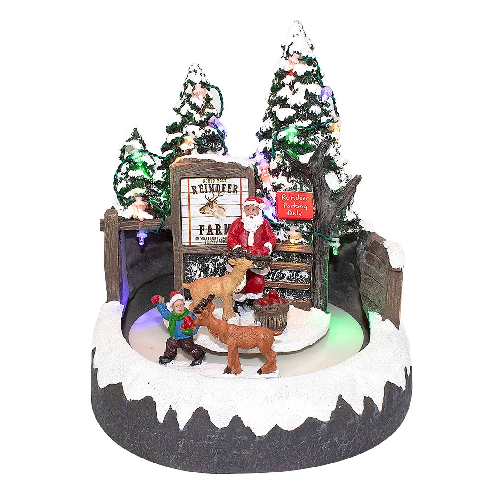 Ferme du Père Noël animée avec ses rennes, 7''