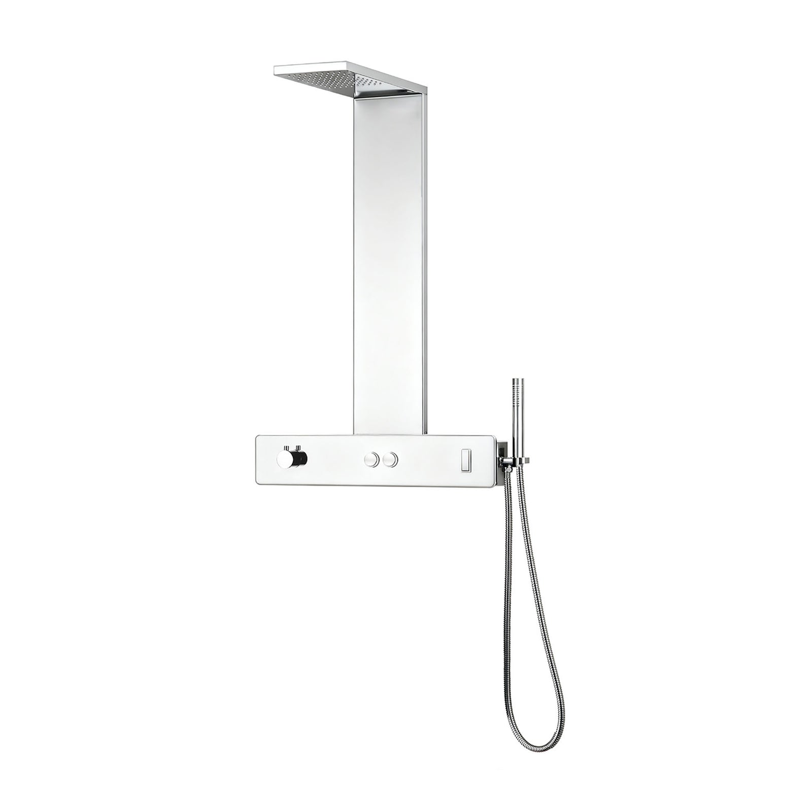Colonne de douche en acier inoxydable chrome poli, 23,62'' x 41,53" x 17,71''