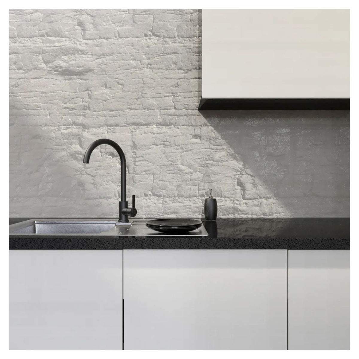 Robinet d'évier de cuisine Classic avec bec pivotant, noir mat