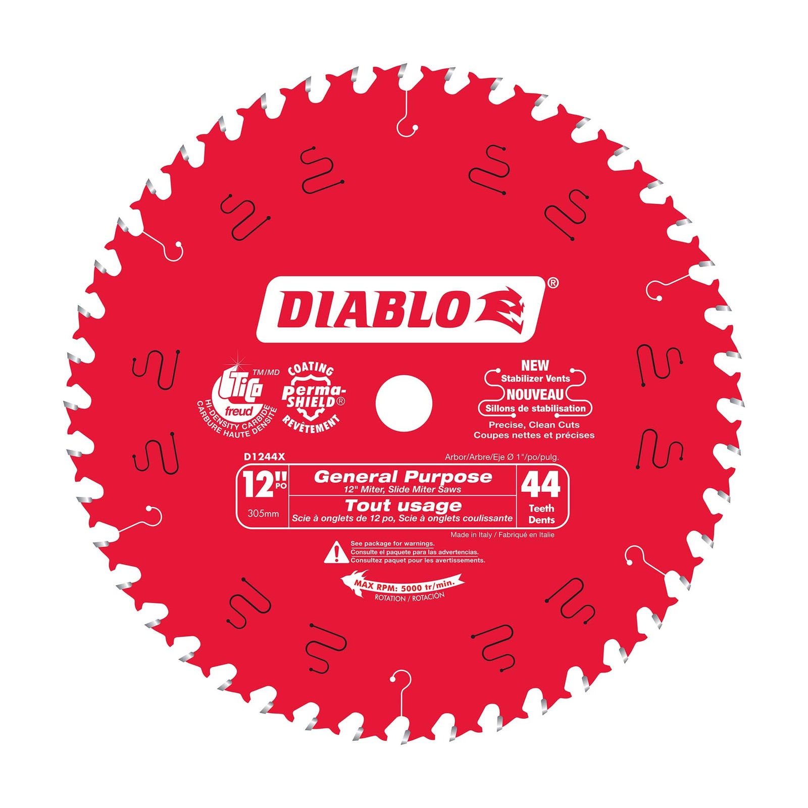 Lame circulaire tout usage Diablo de 12" à 44 dents