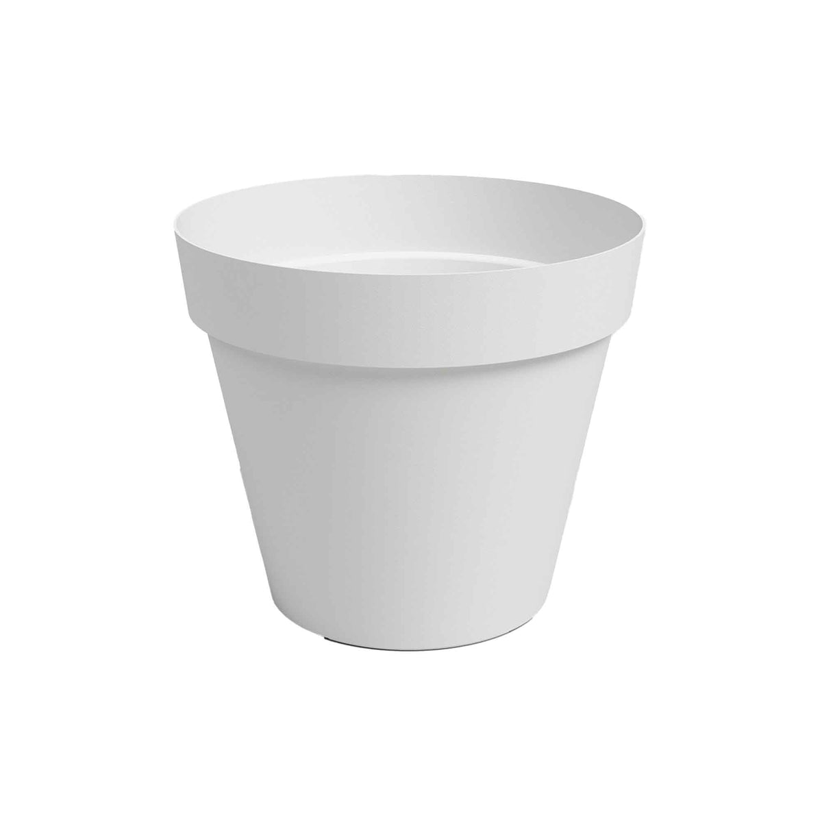 Jardinière ronde en plastique, 8" (blanc)
