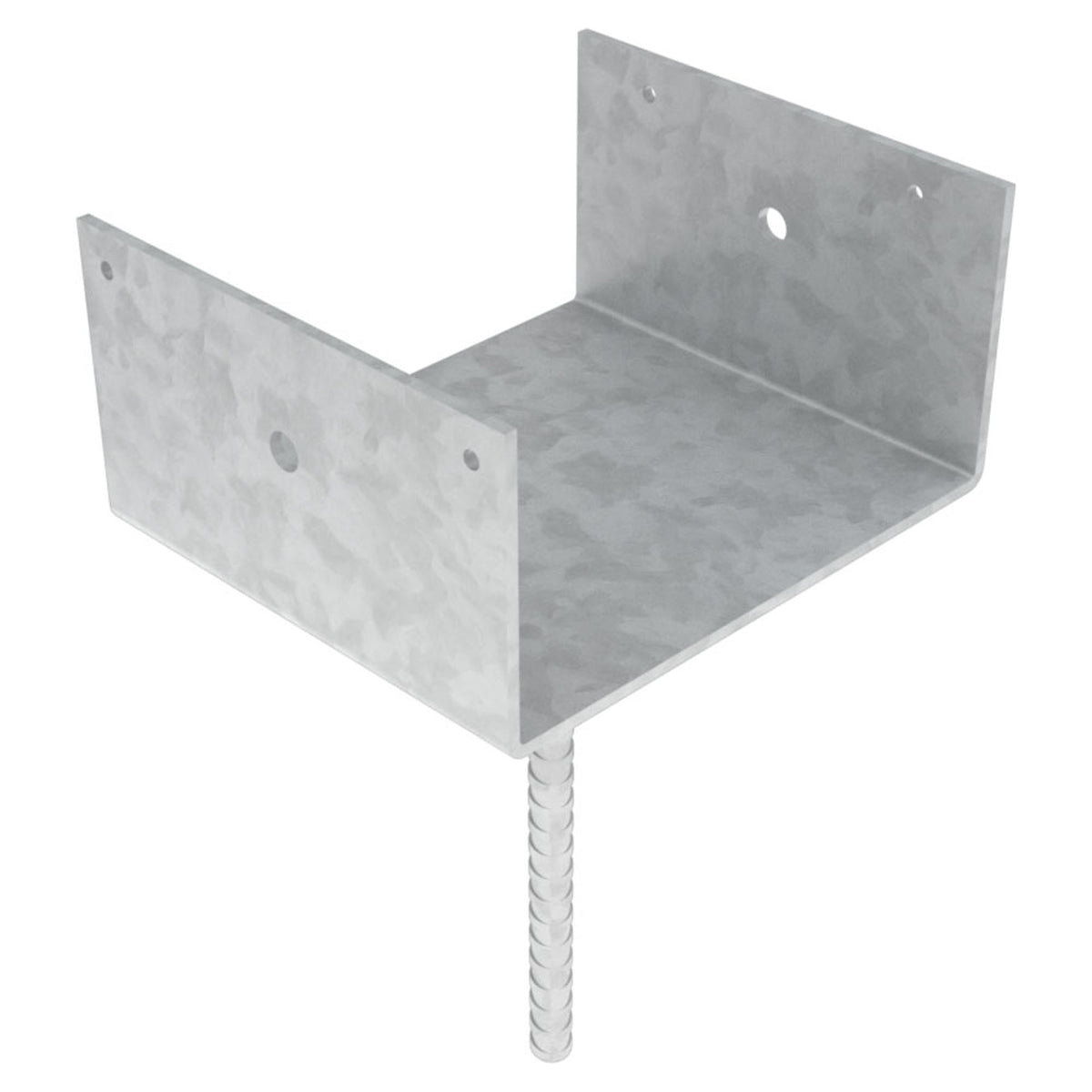 Base de poteau galvanisé à chaud de calibre 12, 6" x 6"