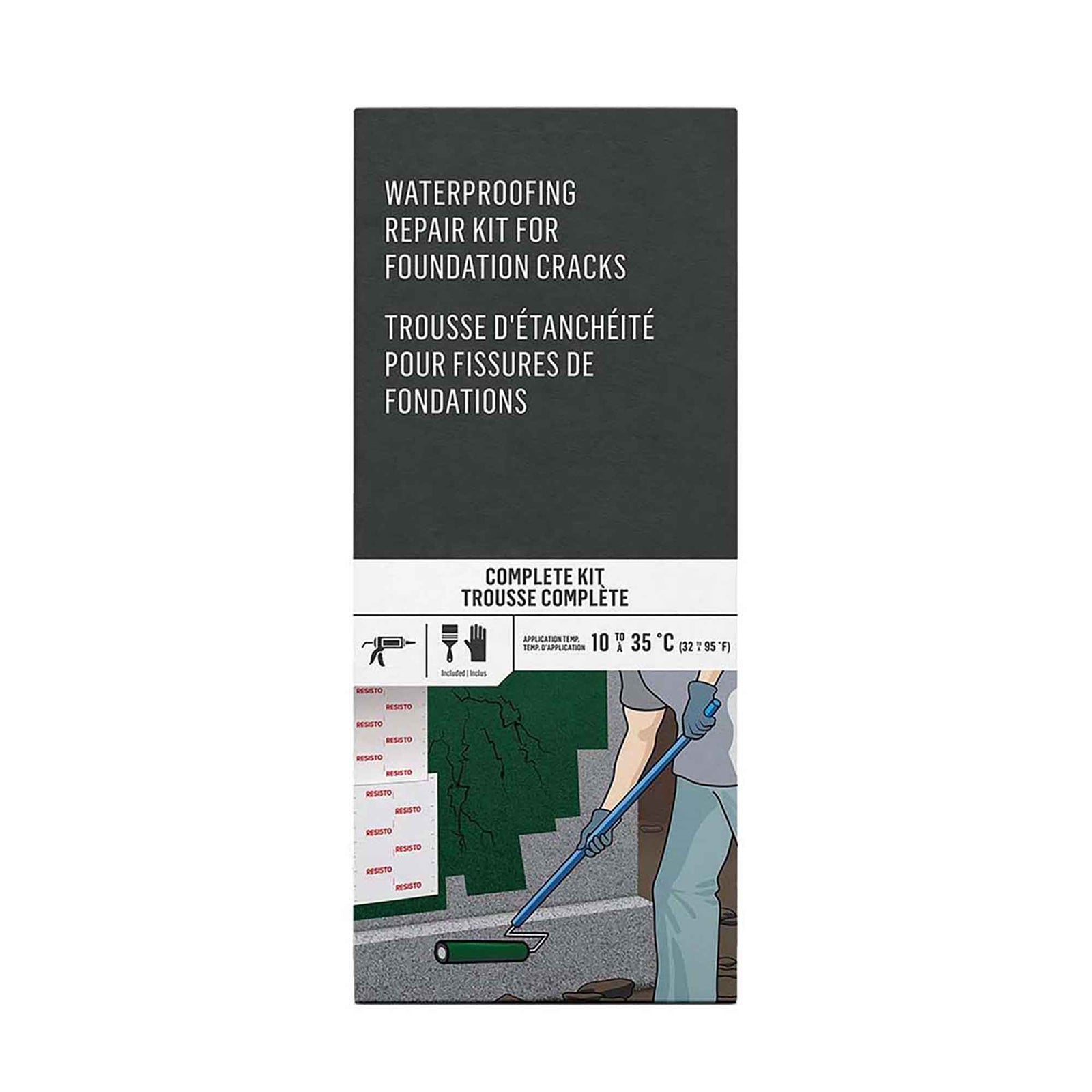 Trousse d'étanchéité pour fissures de fondations
