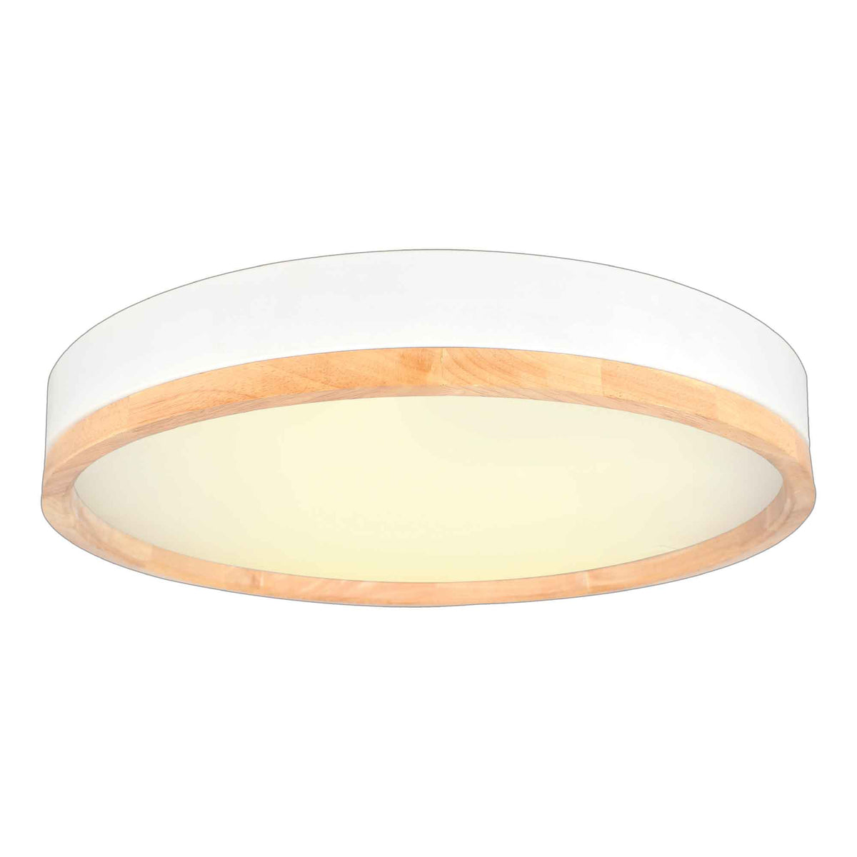 Plafonnier à DEL intégré Valentina, blanc et naturel