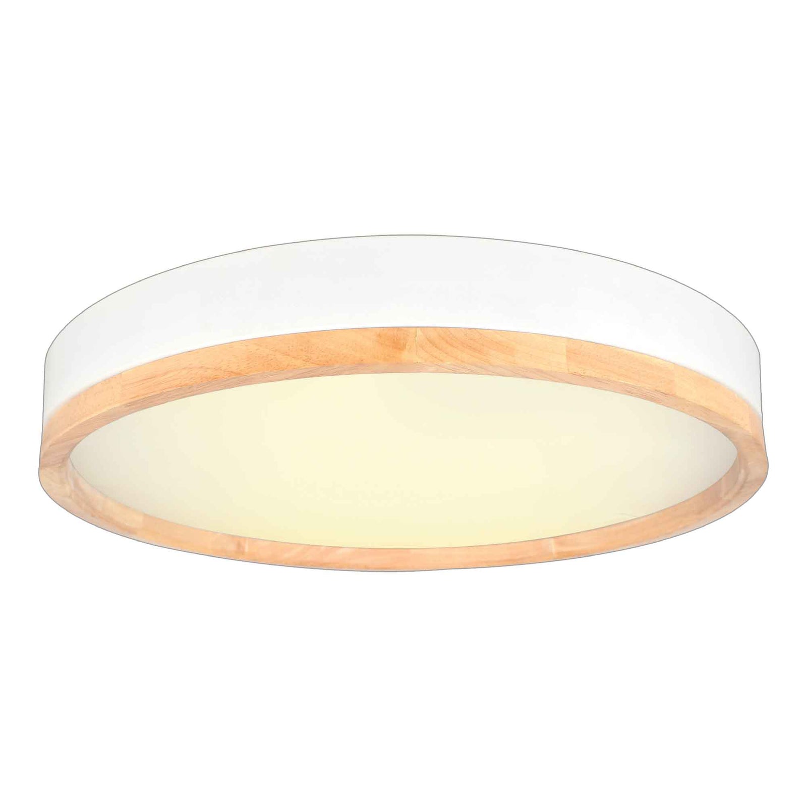 Plafonnier à DEL intégré Valentina, blanc et naturel