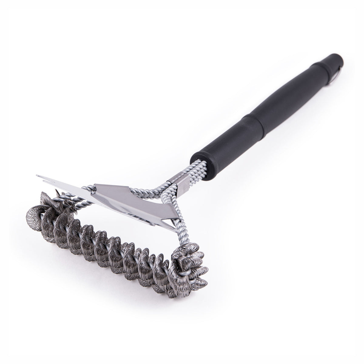 Brosse à BBQ à tête large avec triple bobine