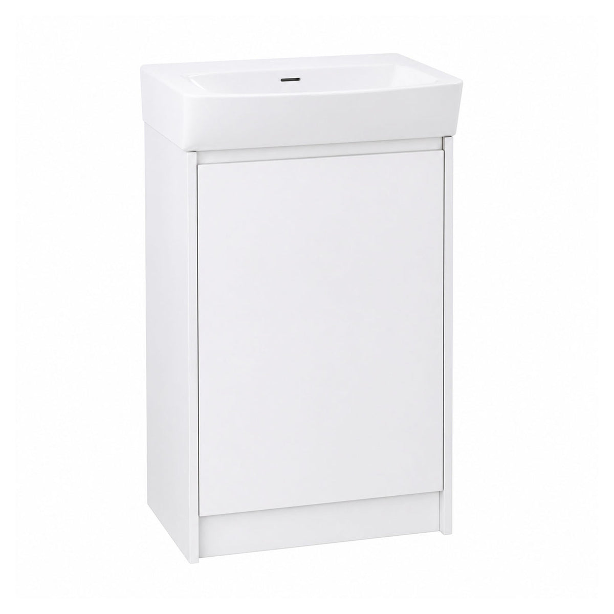Vanité autoportante Nest en blanc avec lavabo, 20'' x 15-3/4'' x 34''