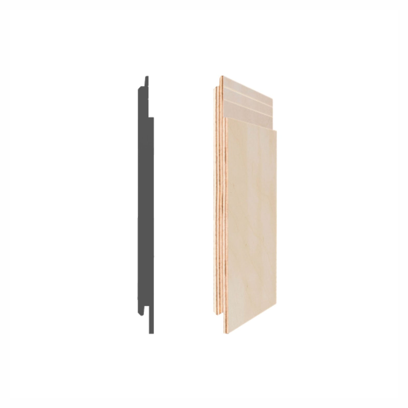 Contreplaqué Shiplap-Ren en merisier, 3/8" x 6-1/2" x 8' (4 unités)