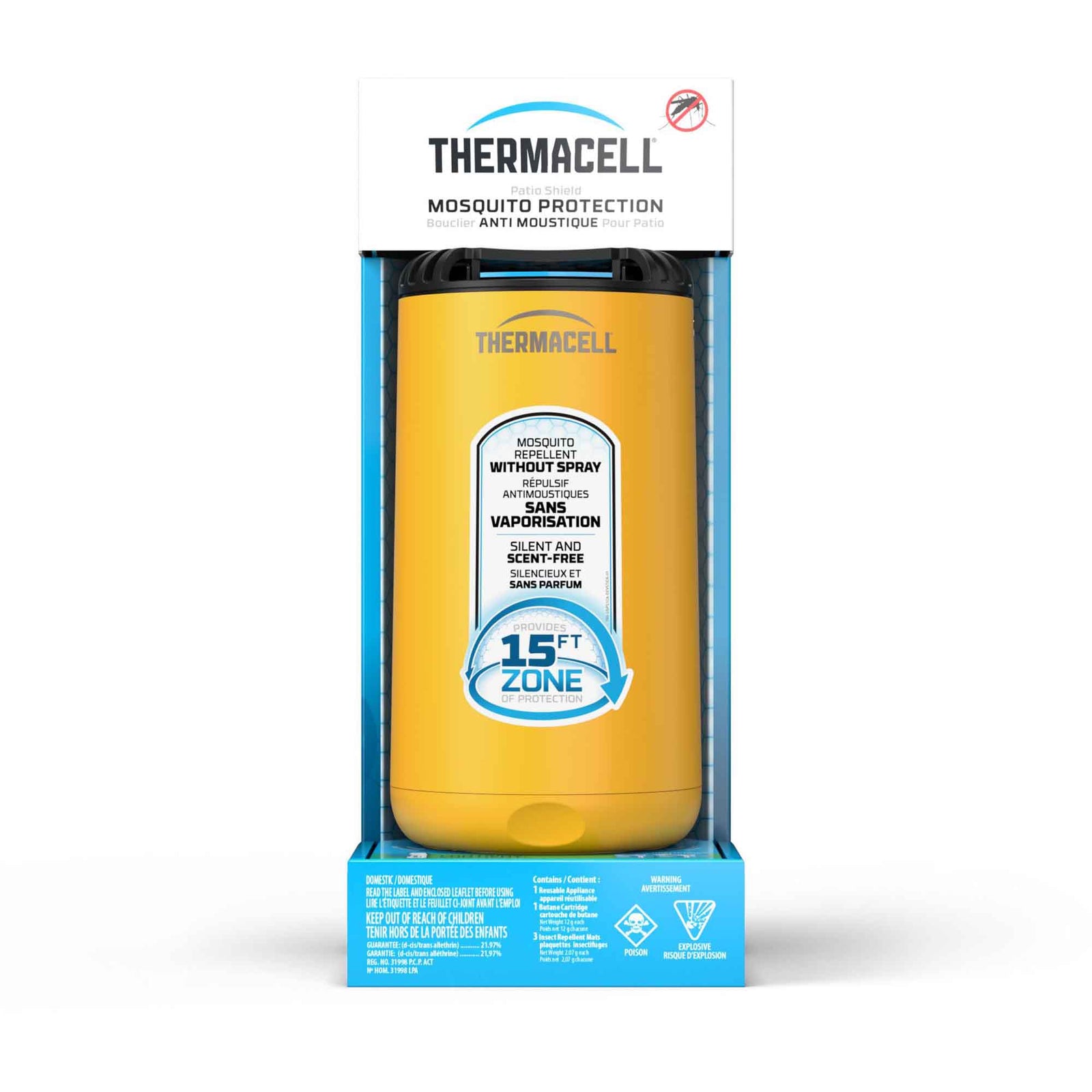 Insectifuge à moustiques pour terrasse à couverture de 15', jaune