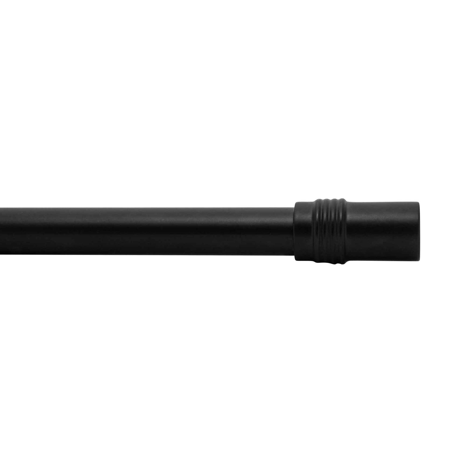 Tringle à rideaux extensible avec embouts cylindriques, noir (48" à 86")