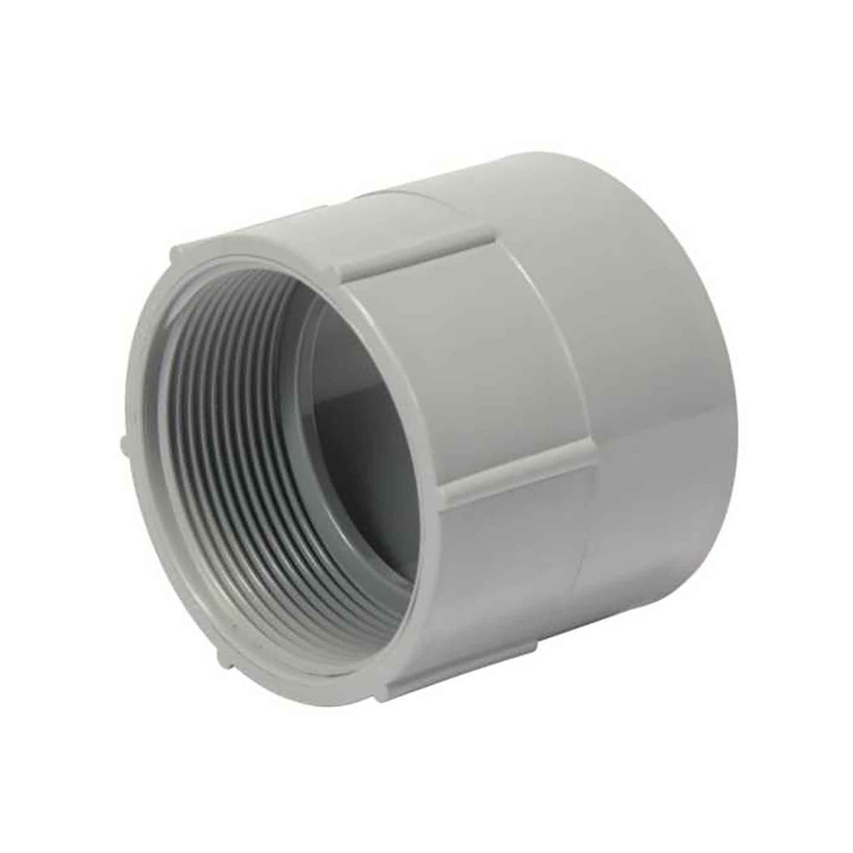 Adaptateur femelle pour conduit en PVC gris, 2&quot;