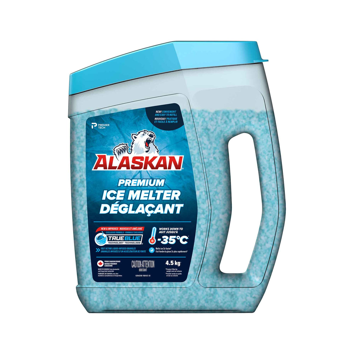 Déglaçant Alaskan Premium en contenant, 4,5 kg