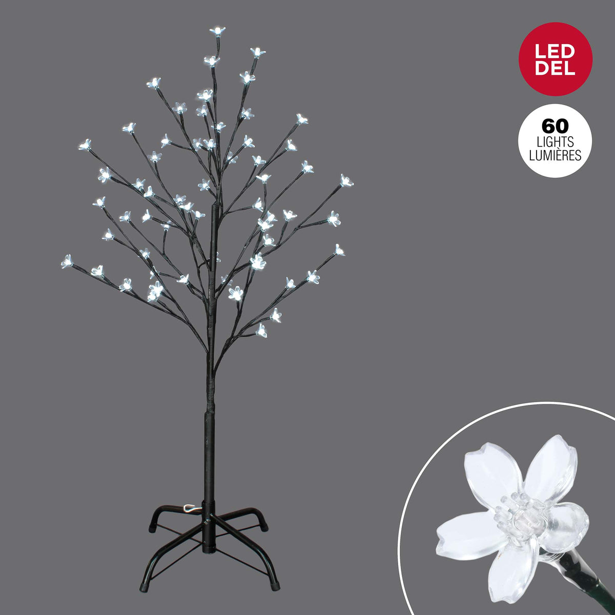 Arbre à brindilles lumineuses avec 60 lumières DEL, 36&quot; de haut