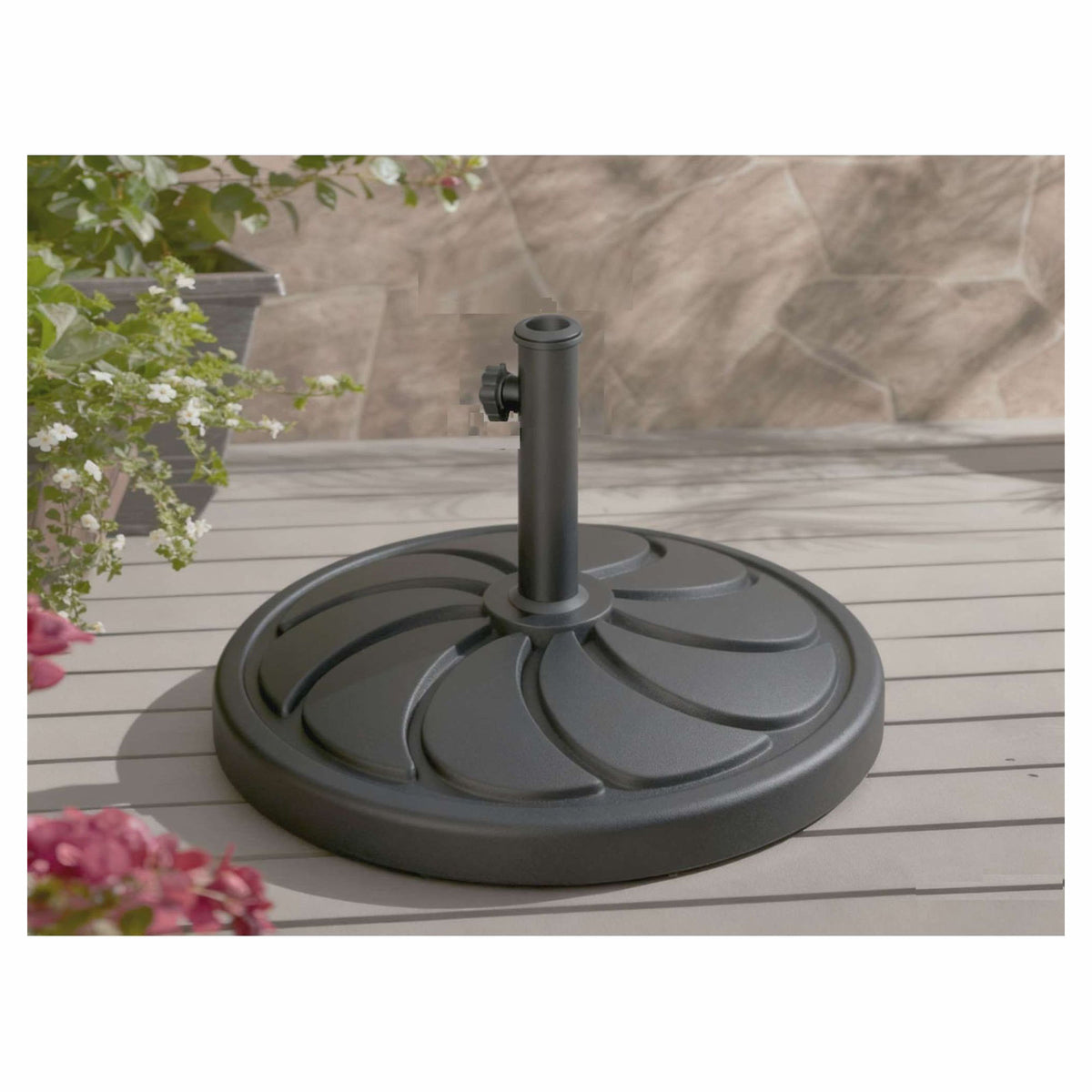 Base de parasol ronde en résine, 18 kg