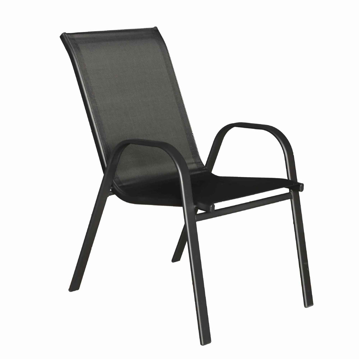 Chaise d&#39;extérieur polyvalente en acier et textilène, 21,4&#39;&#39; x 25,5&#39;&#39; x 36,6&#39;&#39;