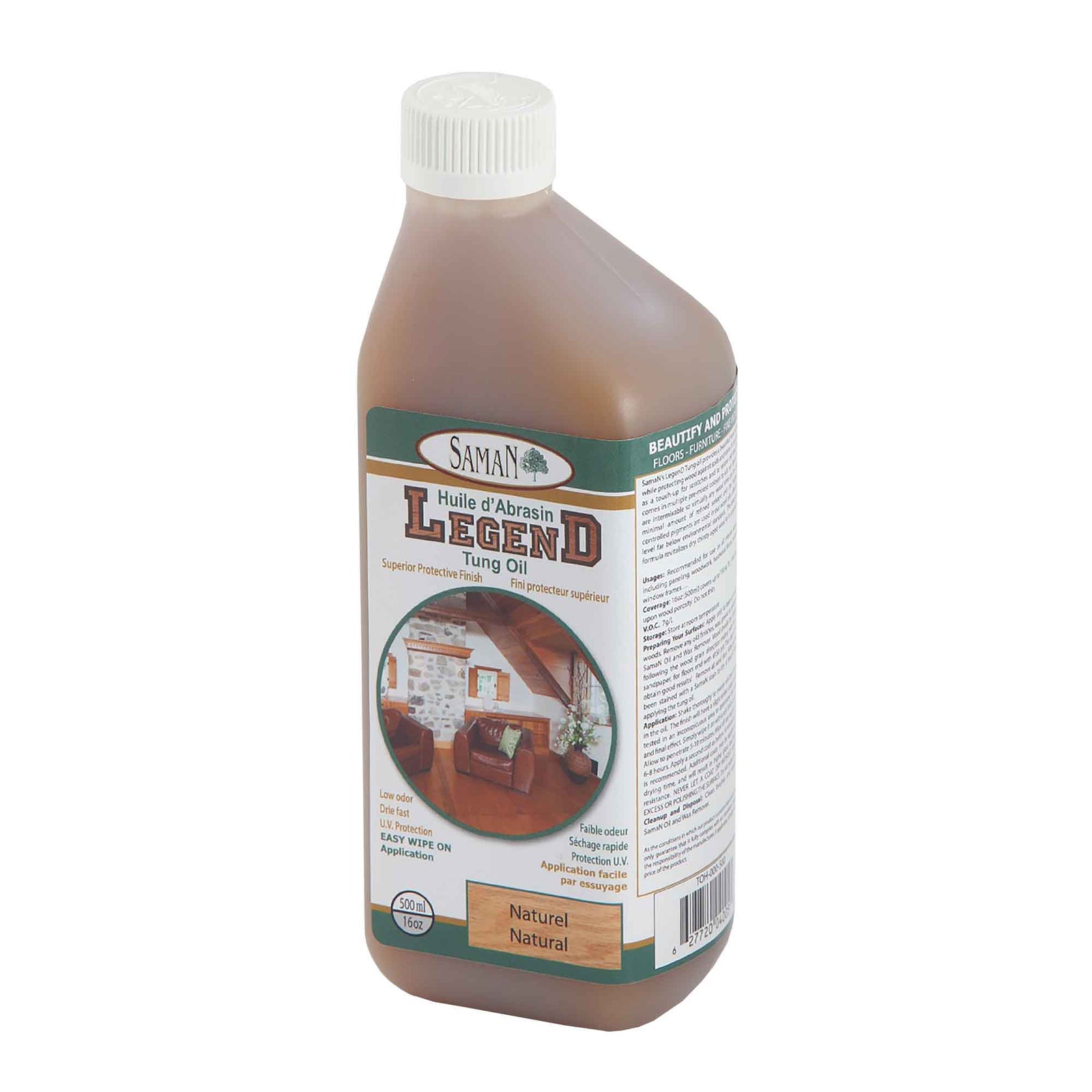 Huile protectrice d'Abrasin Naturel, 500 ml    