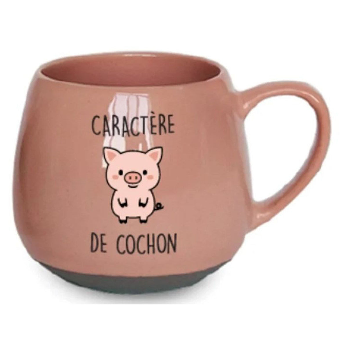 Tasse à café "CARACTÈRE DE COCHON", 3" x 3-1/2"