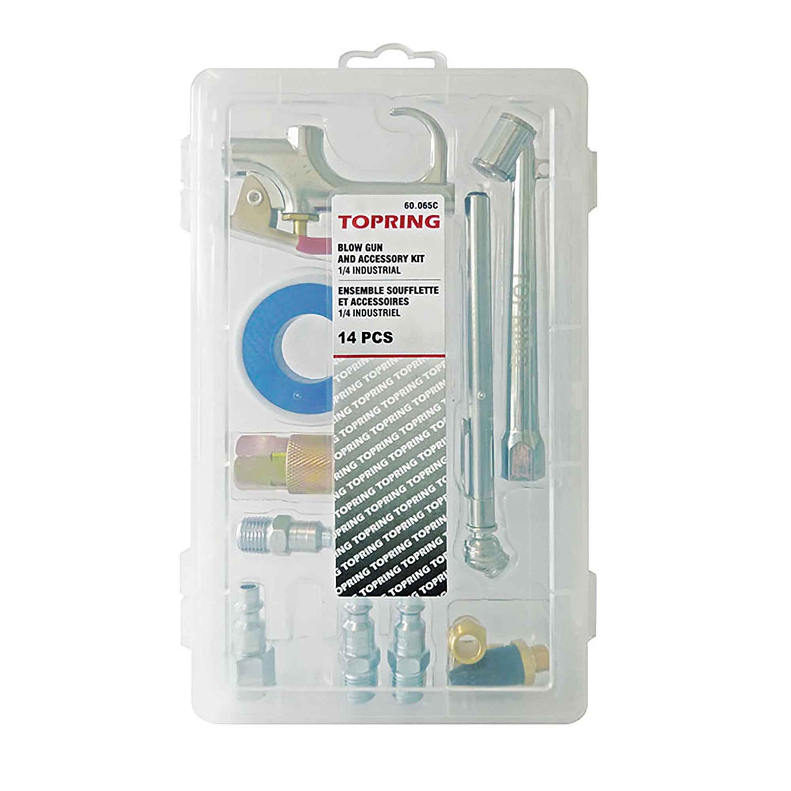 Ensemble Maxjet soufflette d'air comprimé compacte et accessoires, 14 pièces