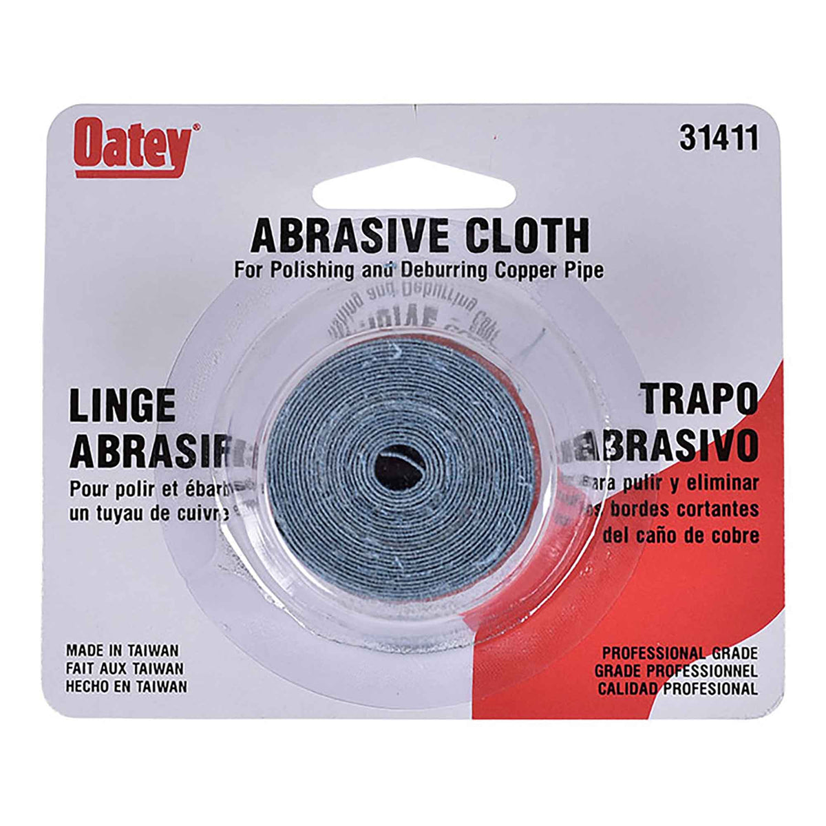 Linge abrasif à 120 grains pour polir les tuyaux en cuivre, 1-1/2&quot; x 2 verges