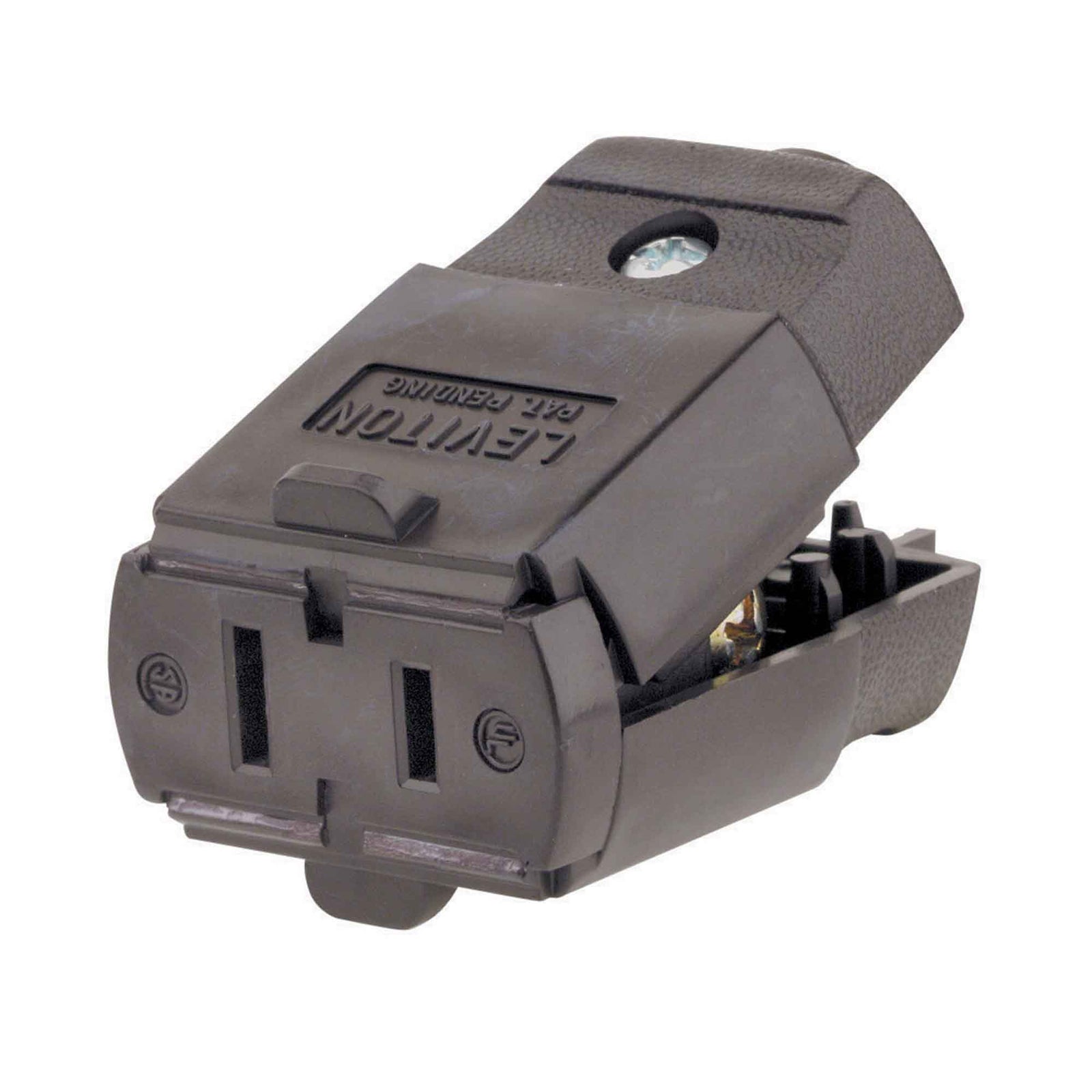 Connecteur bifilaire de 15 A / 125 V à 2 pôles et à 2 fils, noir