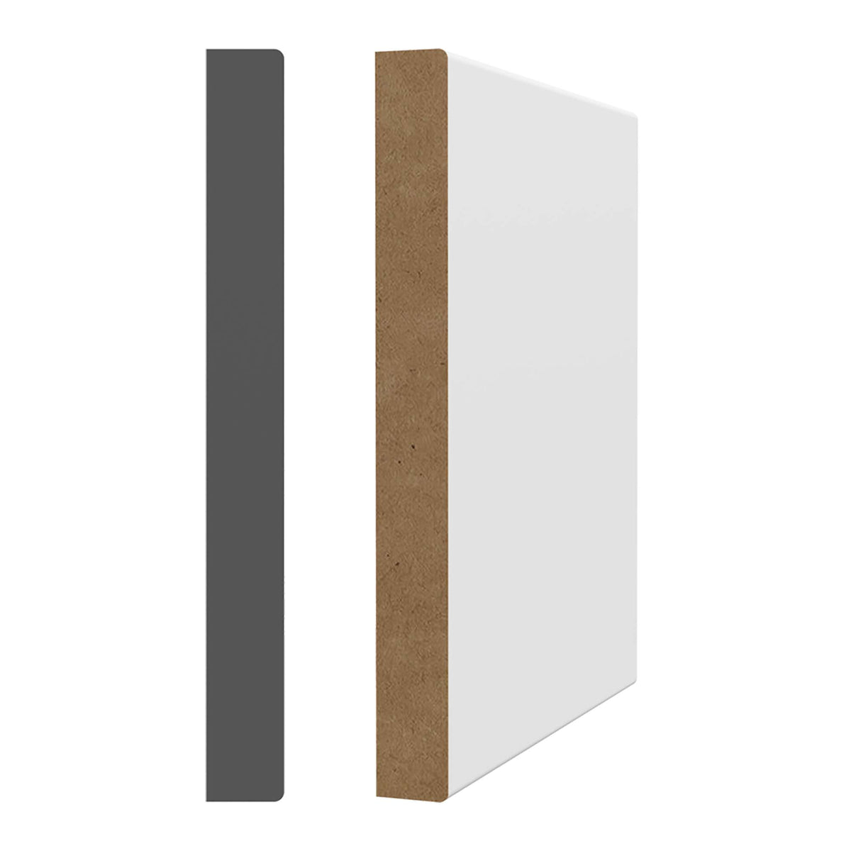 Plinthe en MDF avec apprêt blanc 1/2&quot; x 4-1/2&quot; x 8&#39;