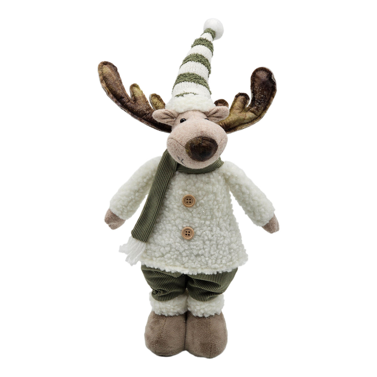 Figurine de renne debout en peluche, 18'' (garçon)