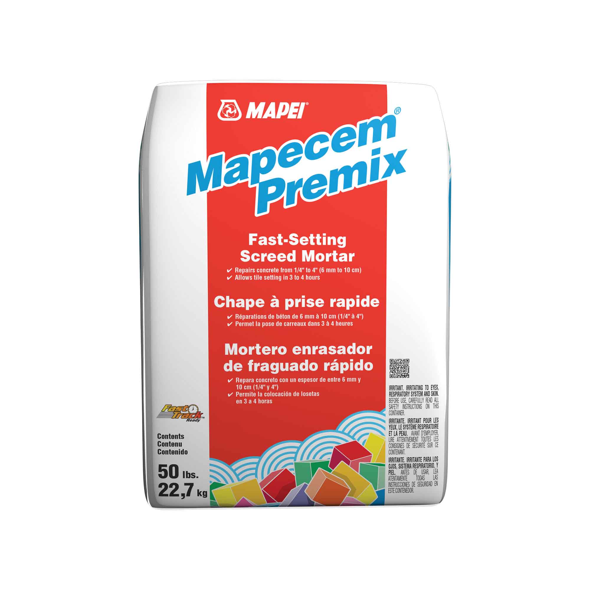 Chape de mortier à prise rapide Mapecem Premix, 50 lb