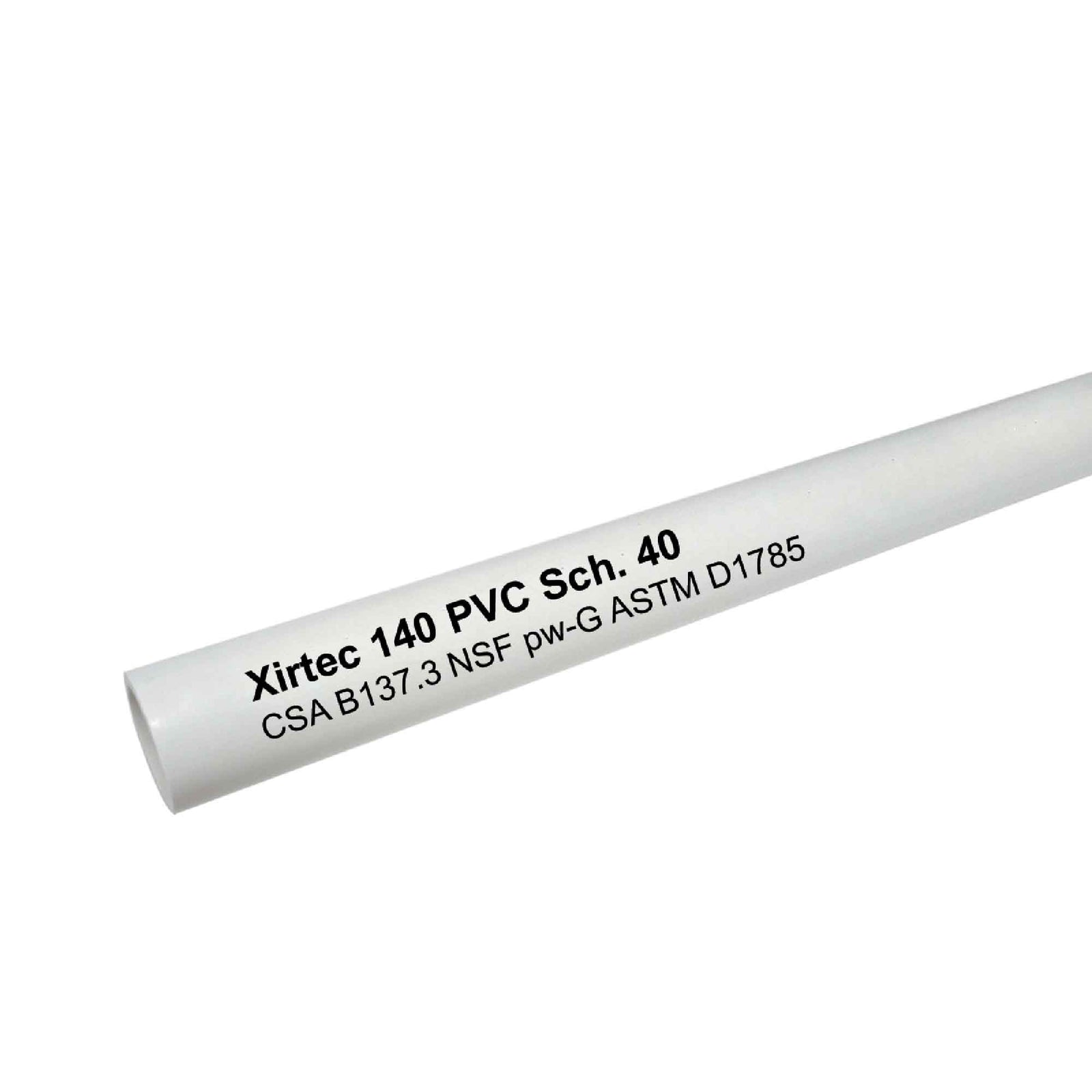 Tuyau Sch40 en PVC blanc, 1-1/2" x 10'