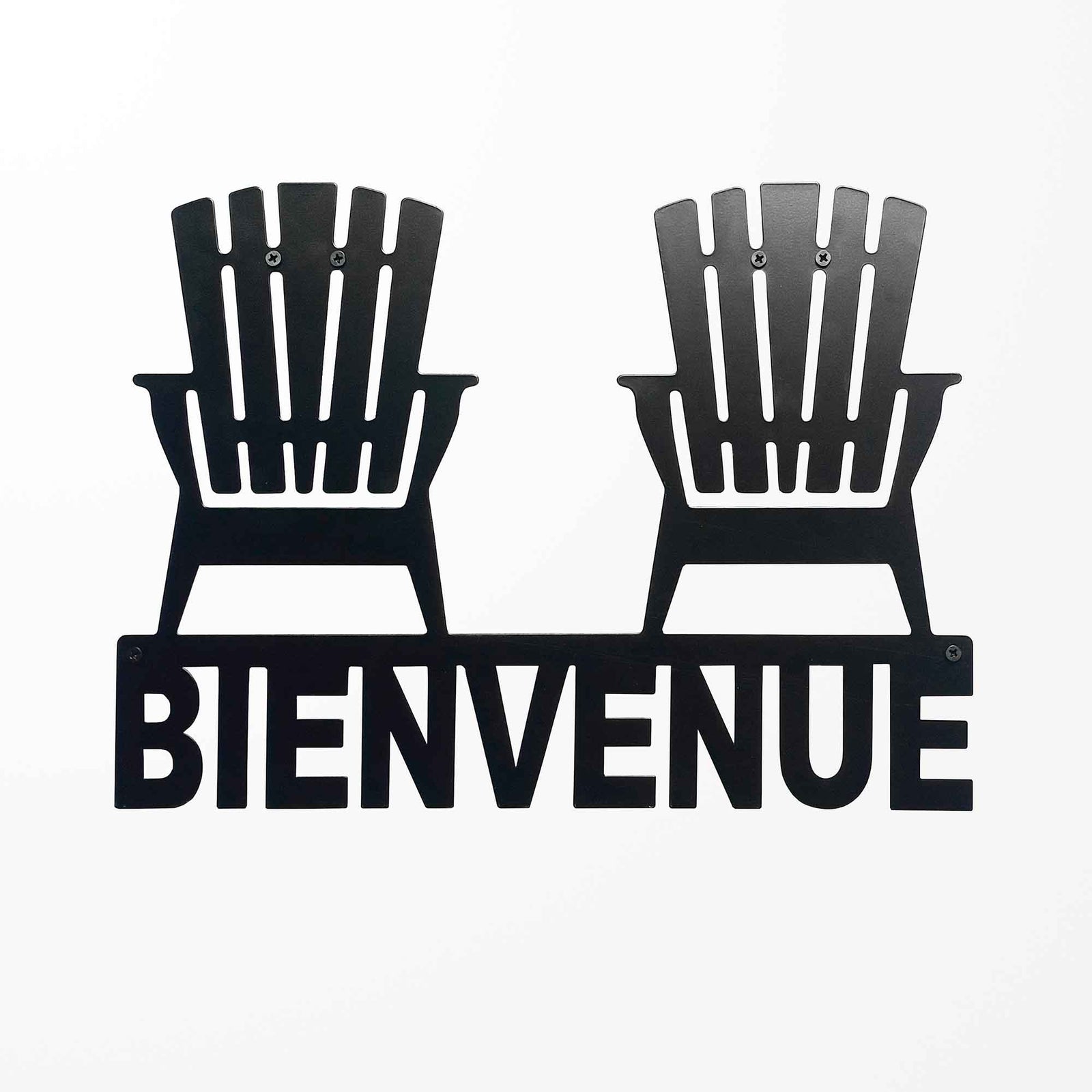 Plaque de métal murale ''BIENVENUE'', 12" x 16"