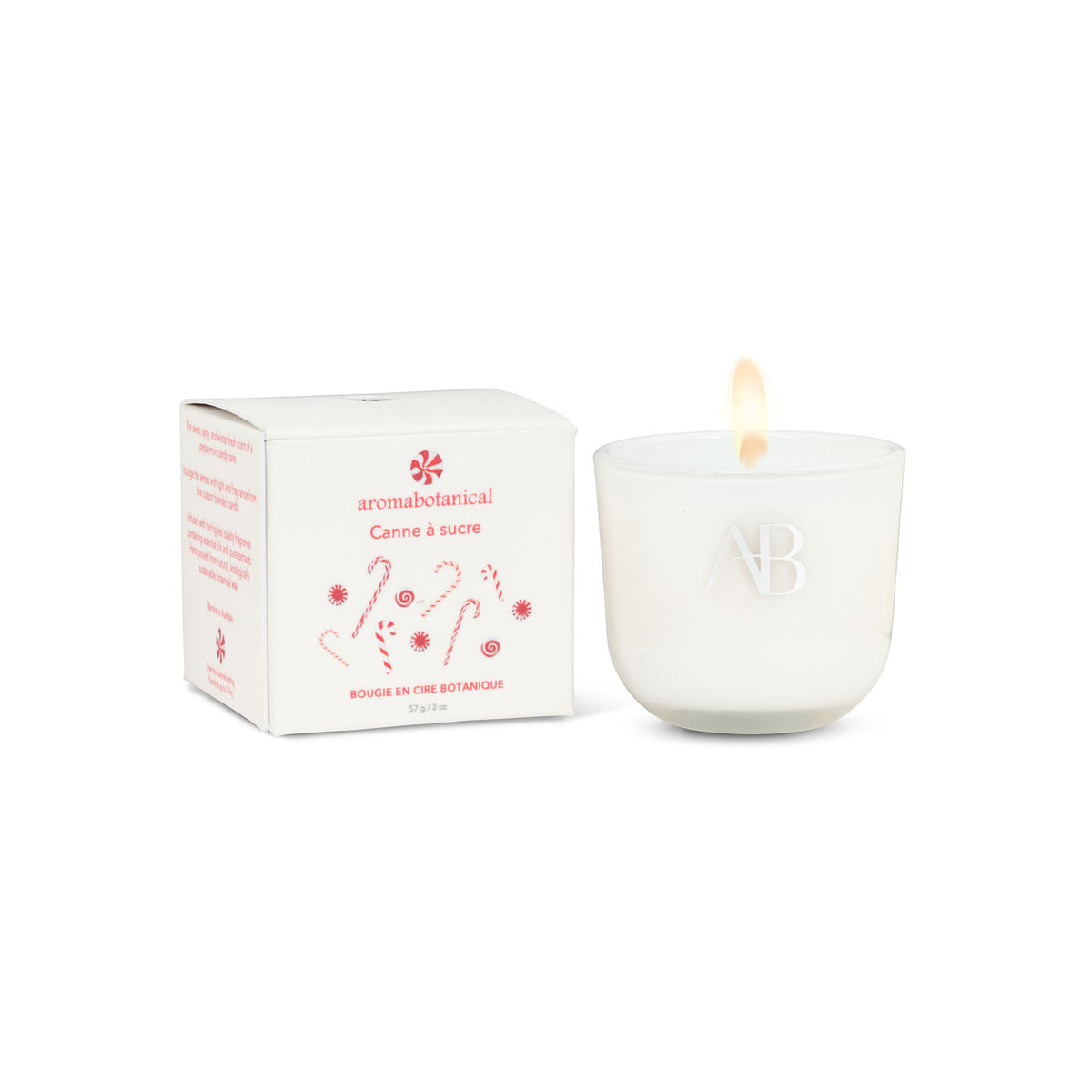 Bougie en cire botanique canne à sucre, 57 g