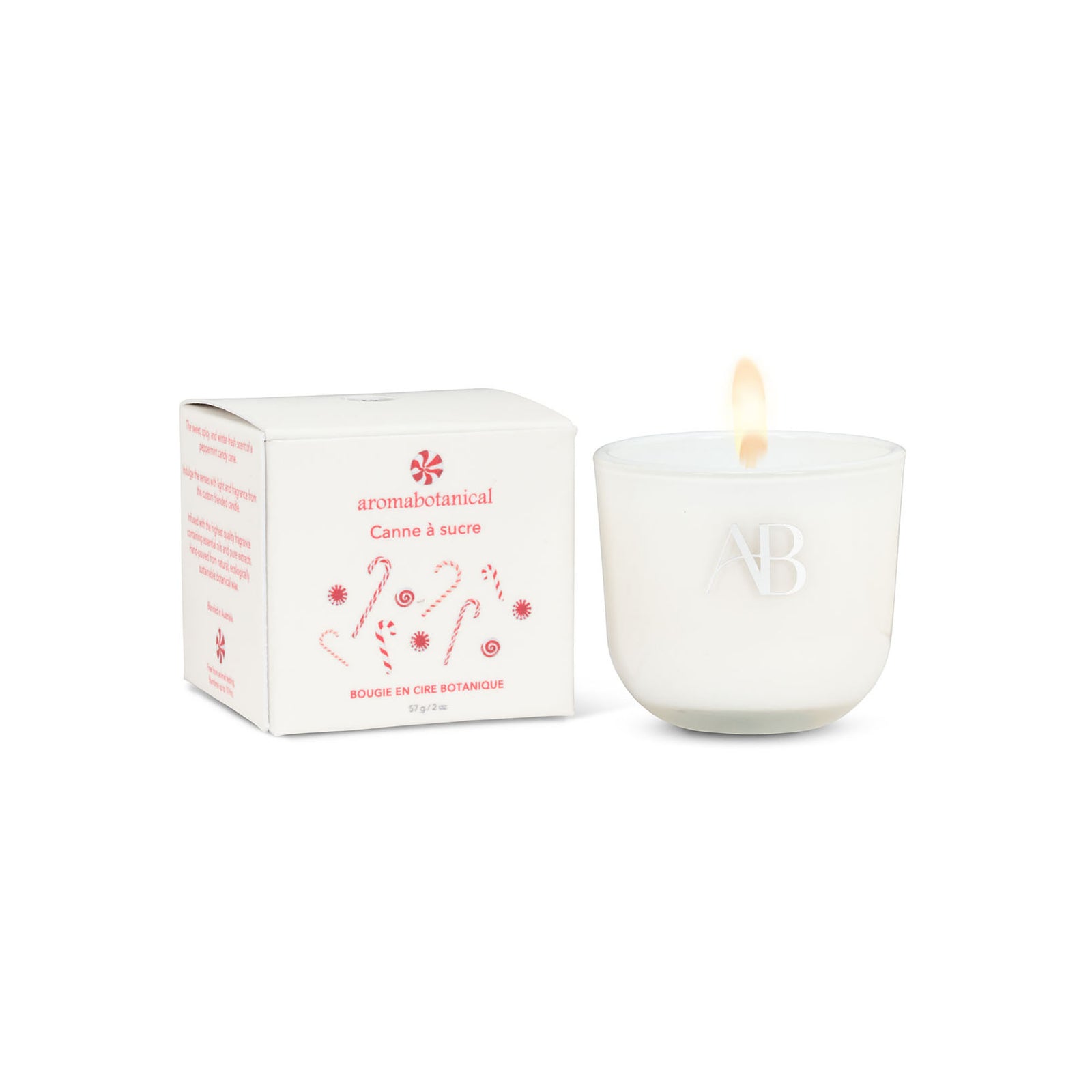 Bougie en cire botanique canne à sucre, 57 g