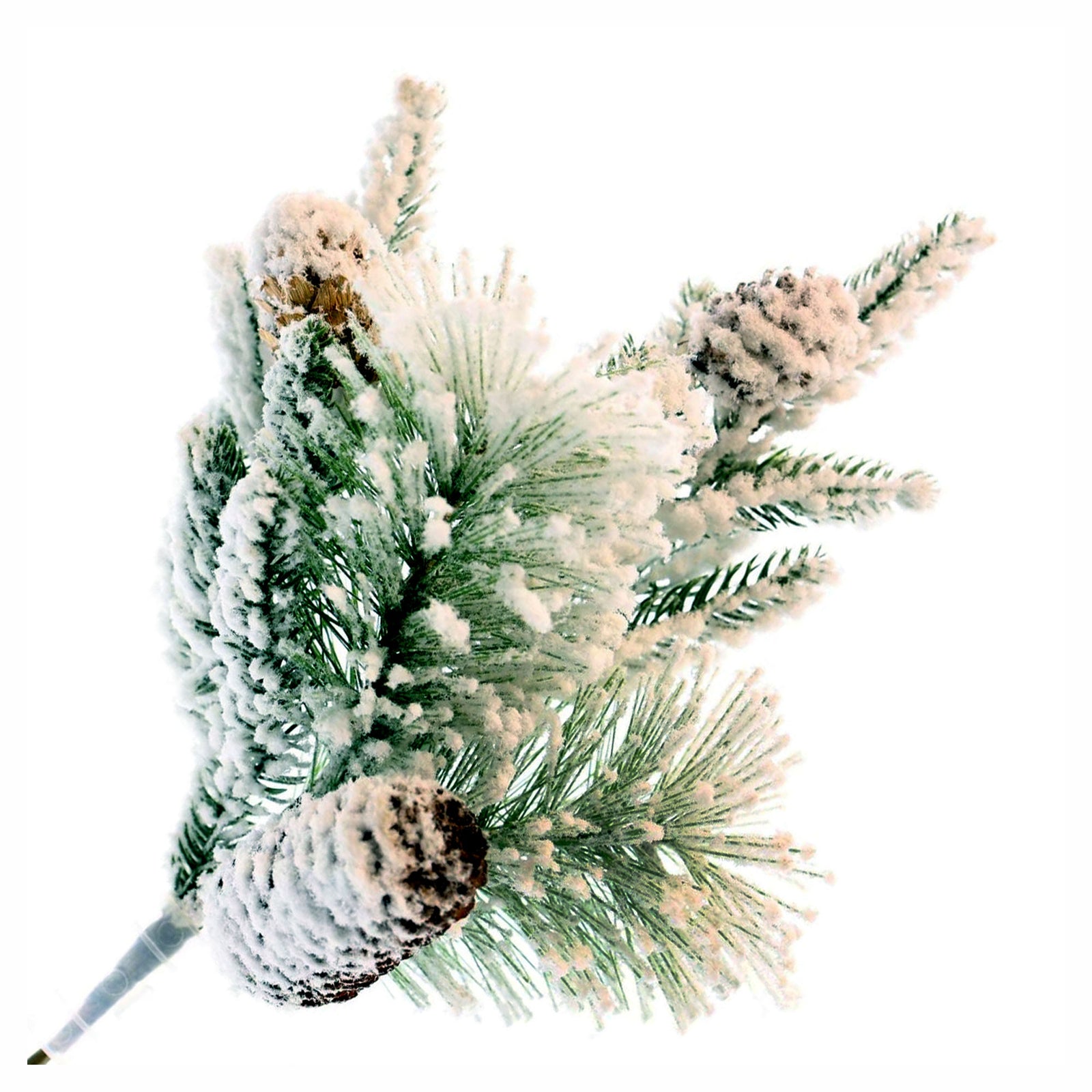 Pic de pin mixte floqué avec pommes de pin, 12"