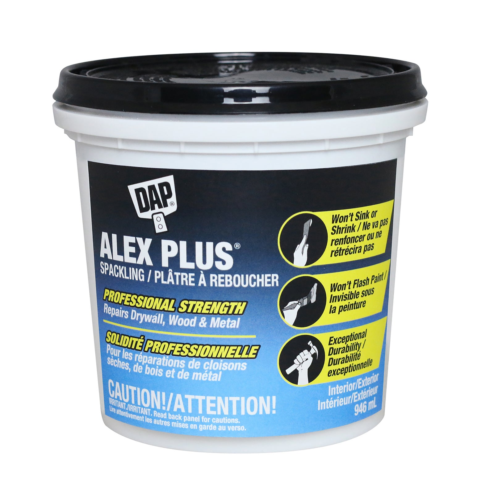 Plâtre à reboucher ALEX PLUS, 946 ml