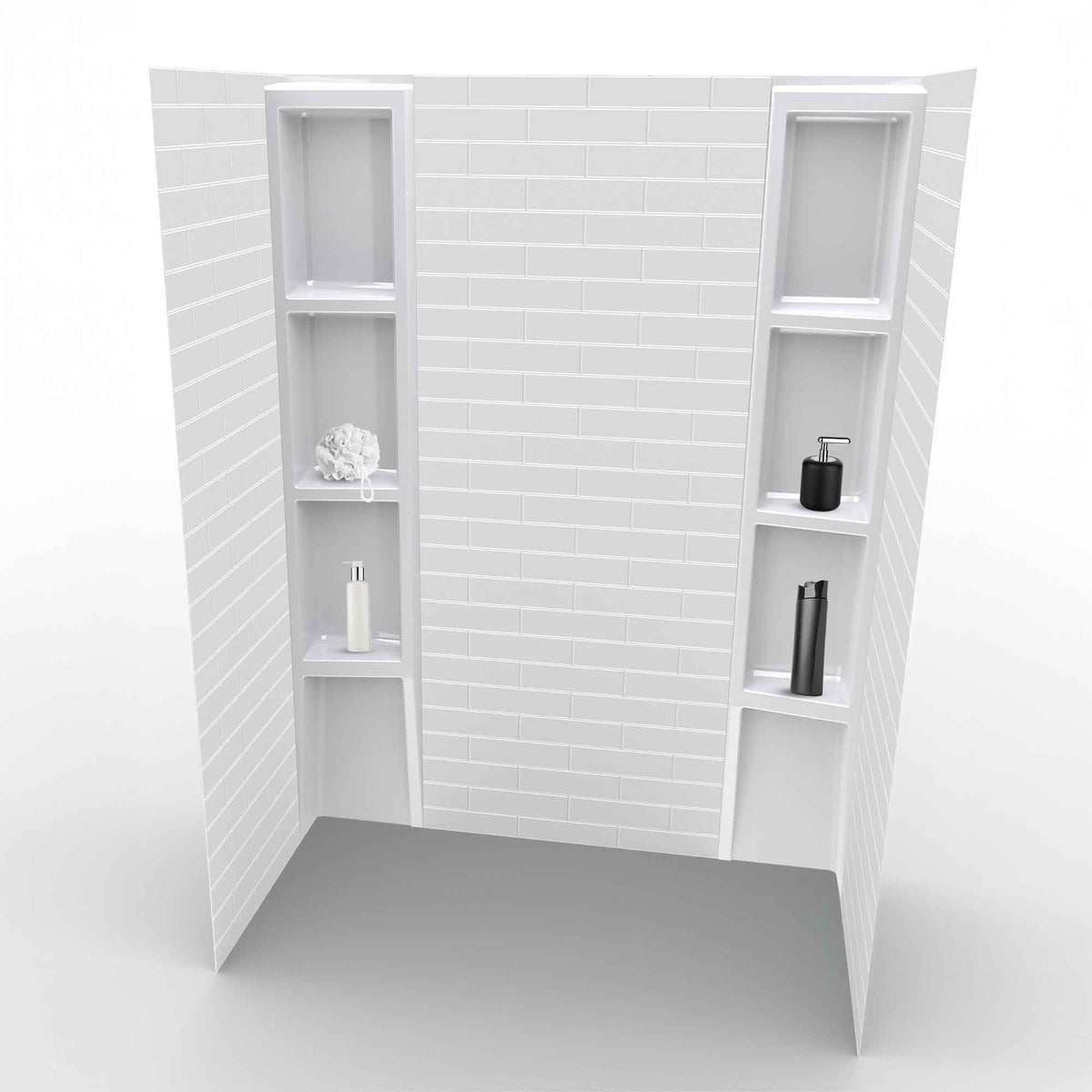 Murs métro pour baignoire et douche, blanc classique