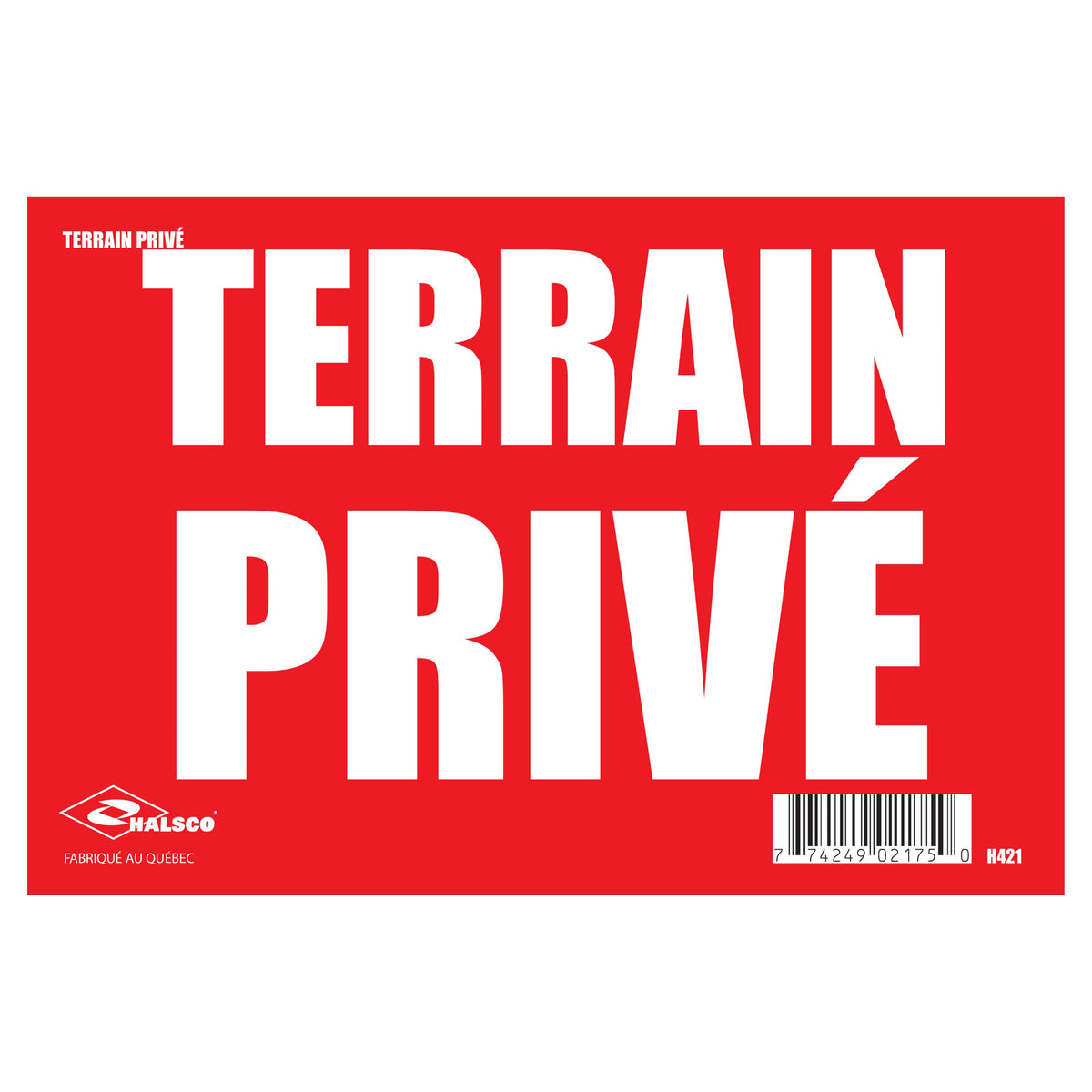 Affiche "Terrain privé", 8" x 12"