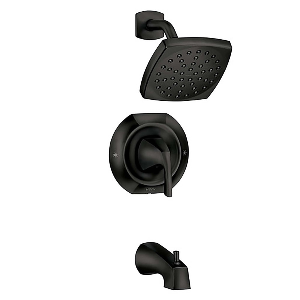 Robinet baignoire / douche Lindor, noir mat