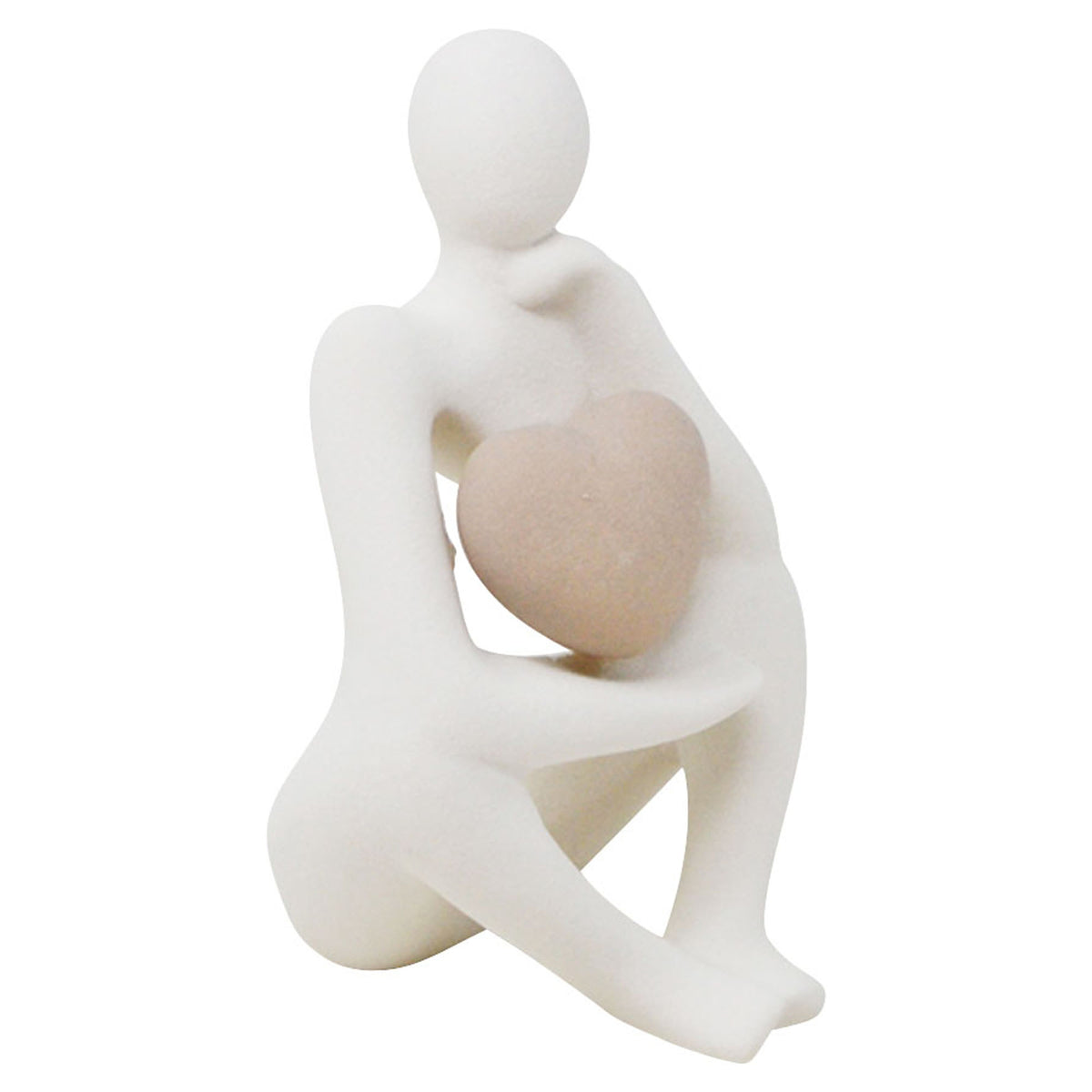 Statue décoratif du rêveur avec un cœur, 3,50" x 3,42" x 5,51"