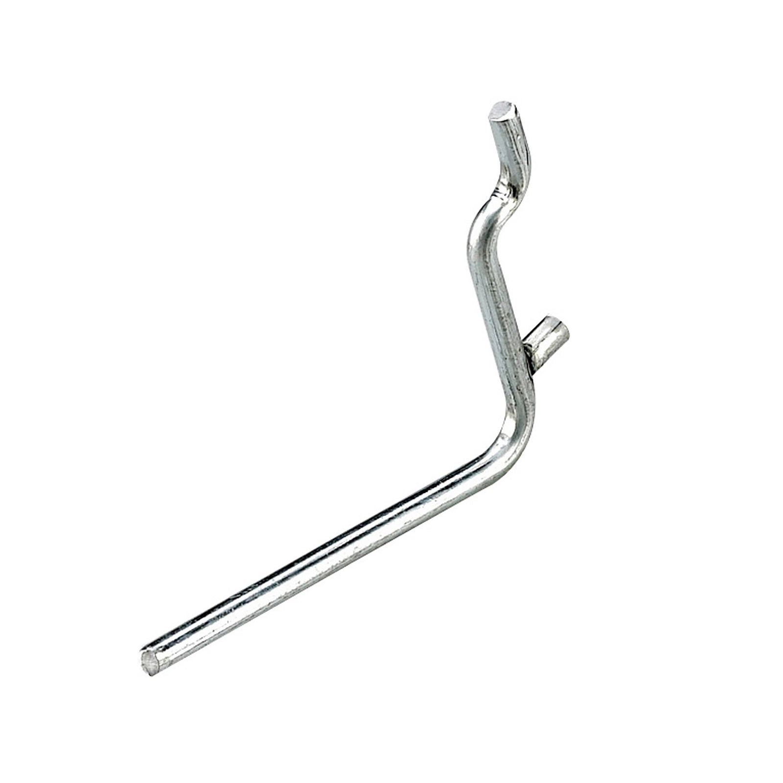 Crochet coudé pour panneau perforé, emballage de 8 unités