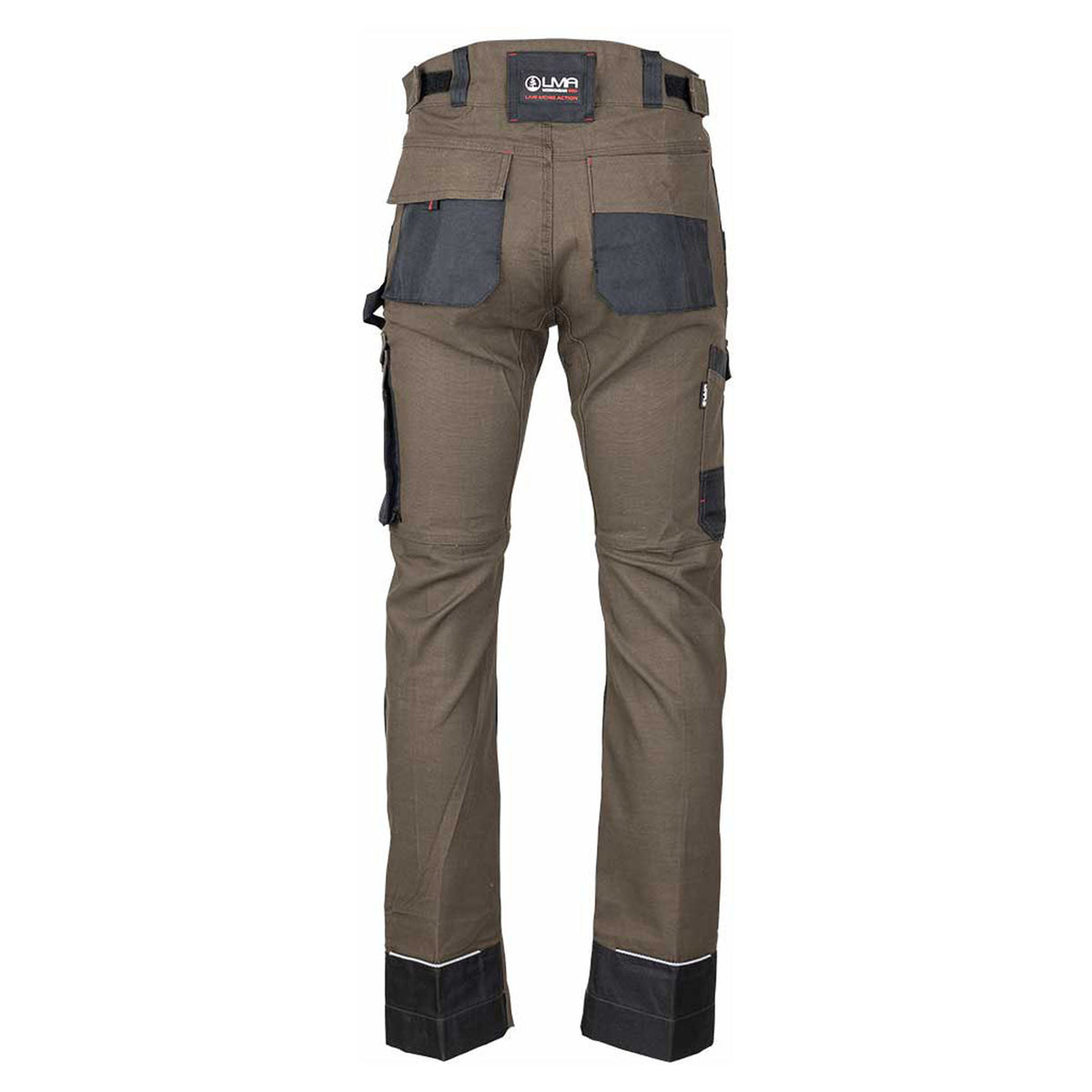 Pantalon Sonique stretch bicolore avec poches pour genouillères, marron/noir (38/48)