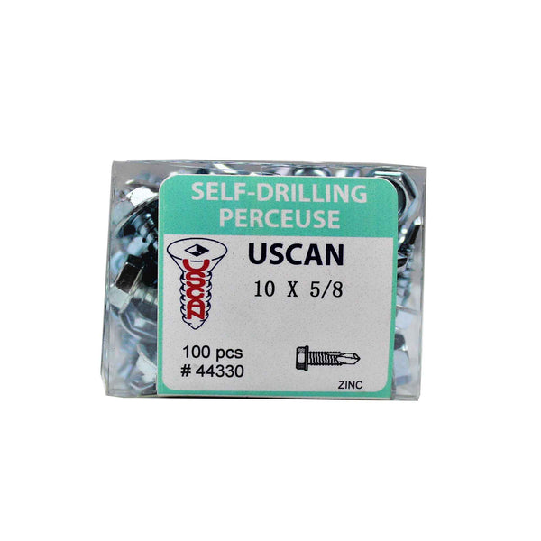Vis Autoperçantes TEK Tête Hexagonale - Acier Zingué - Diamètres M4,8 M5,5 M6,3 - Lot Neuf
