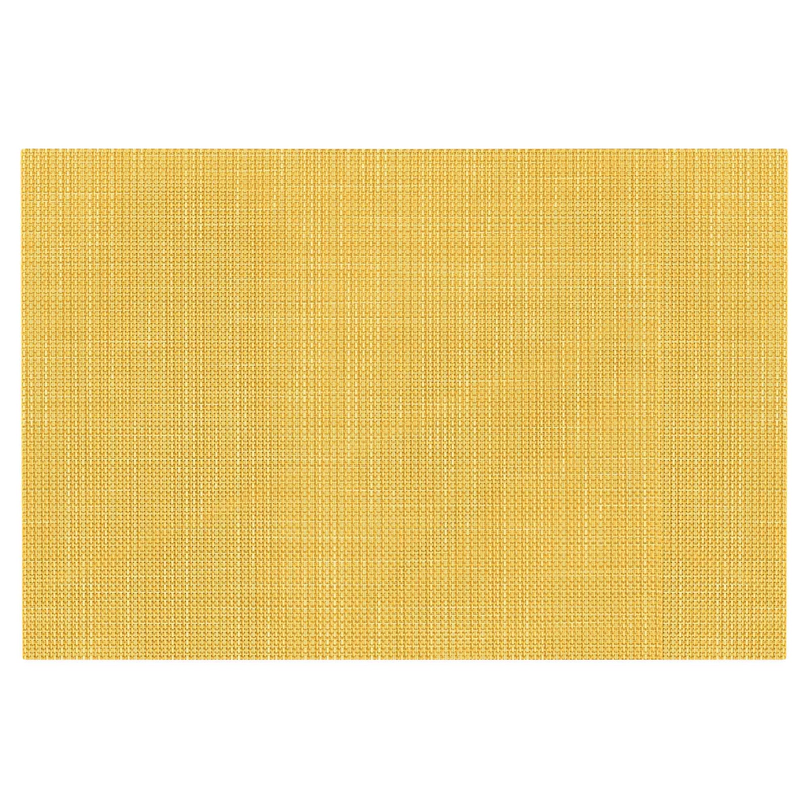 Napperon tissé en textilène de 12" x 18", jaune