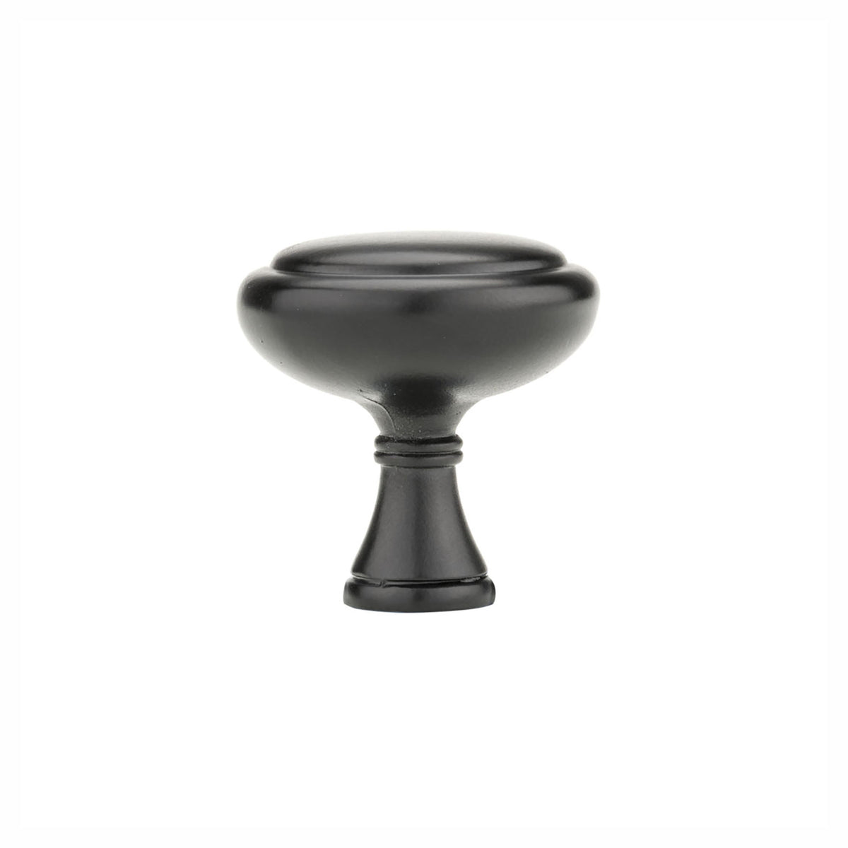 Bouton Candiac en métal en noir mat, 32 mm