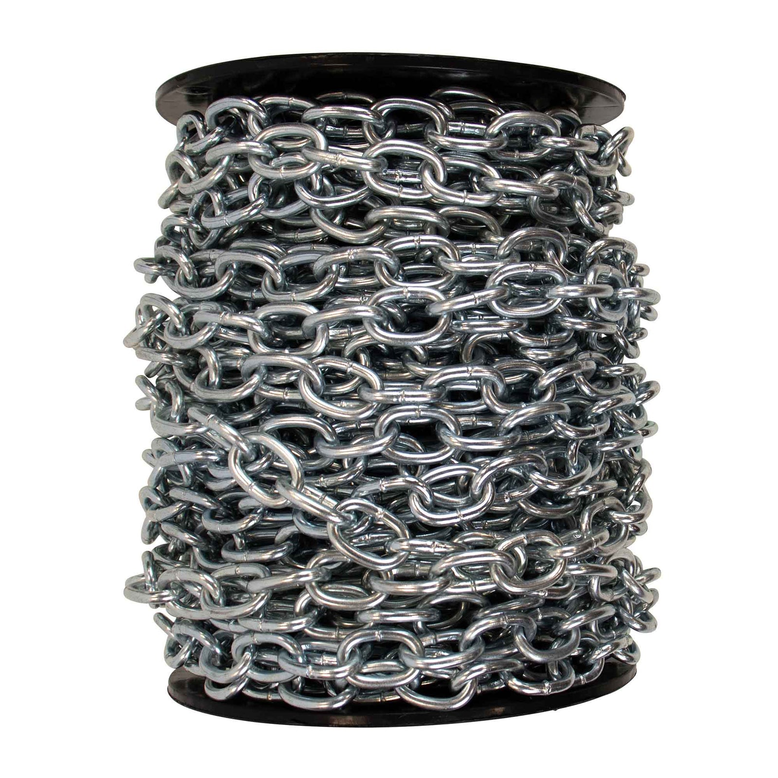 Chaîne à maillon passant en acier plaqué zinc, #2/0 x 120' (vendue au pied linéaire)