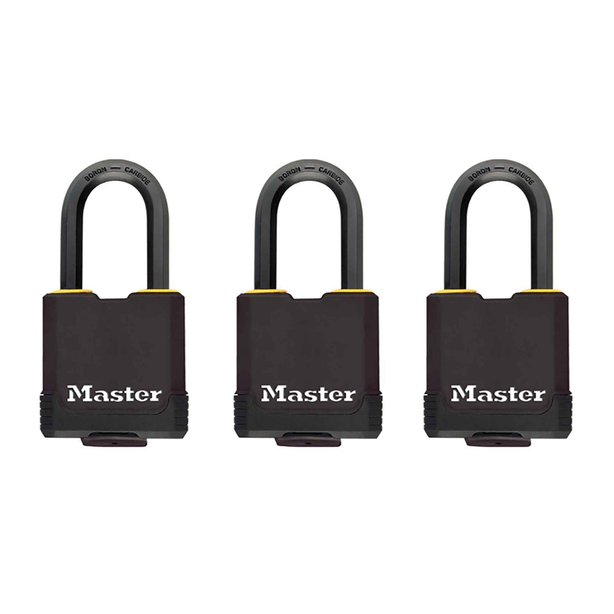 Cadenas en acier laminé recouvert Magnum de 1-7/8" de large avec anse de 1-1/2", ensemble de 3 avec même clé