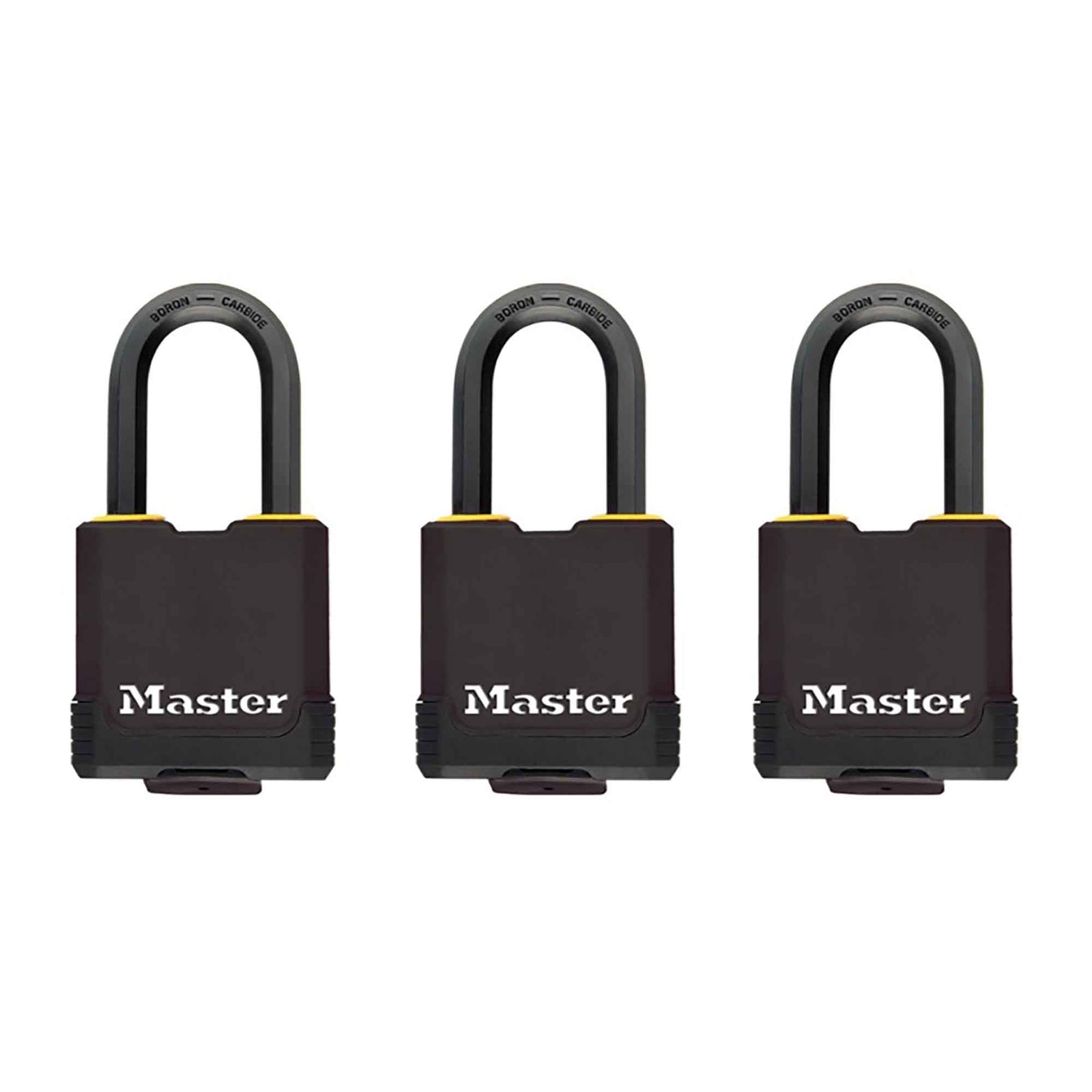 Cadenas en acier laminé recouvert Magnum de 1-7/8" de large avec anse de 1-1/2", ensemble de 3 avec même clé