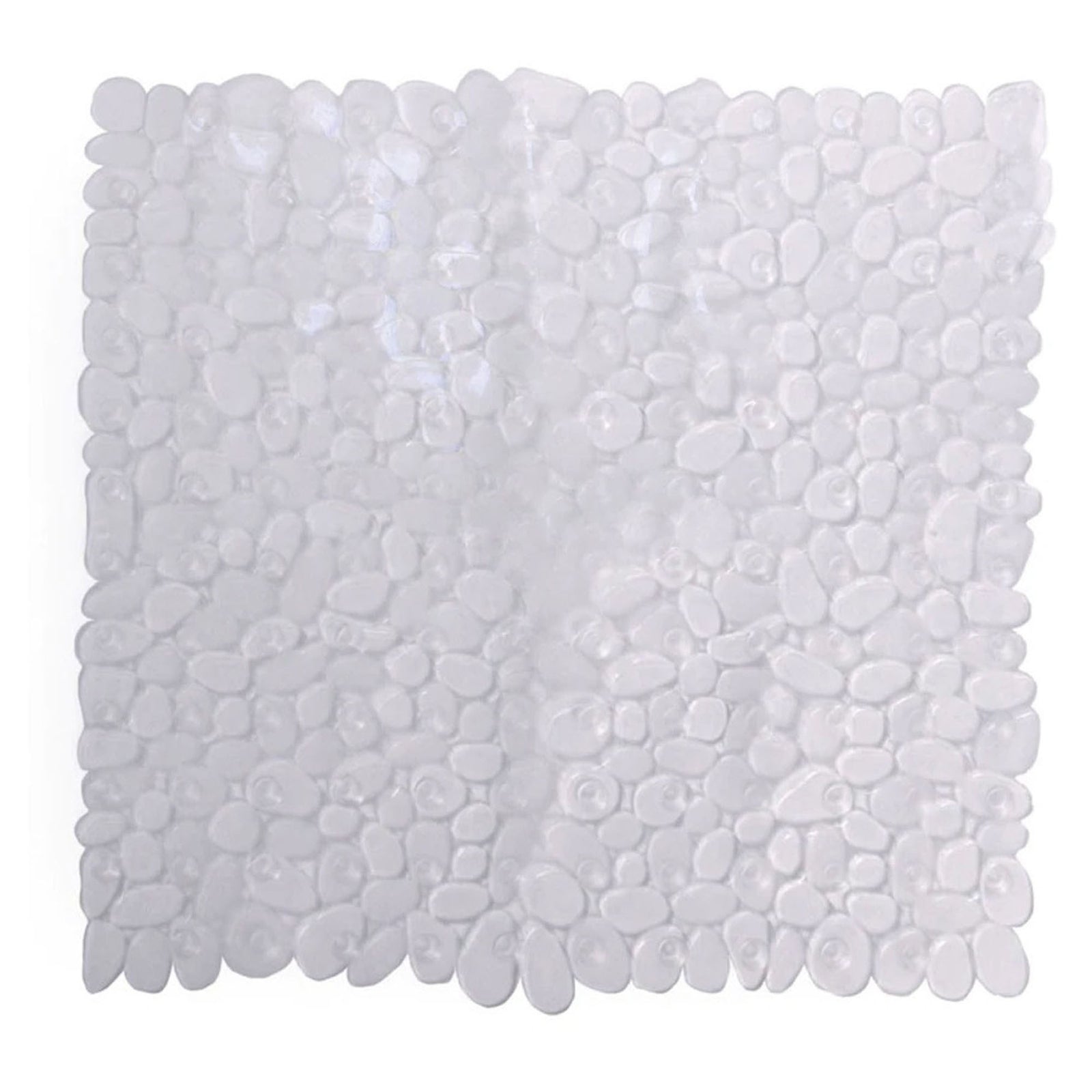 Tapis Pebble pour baignoire et douche, 20" x 21" (transparent)