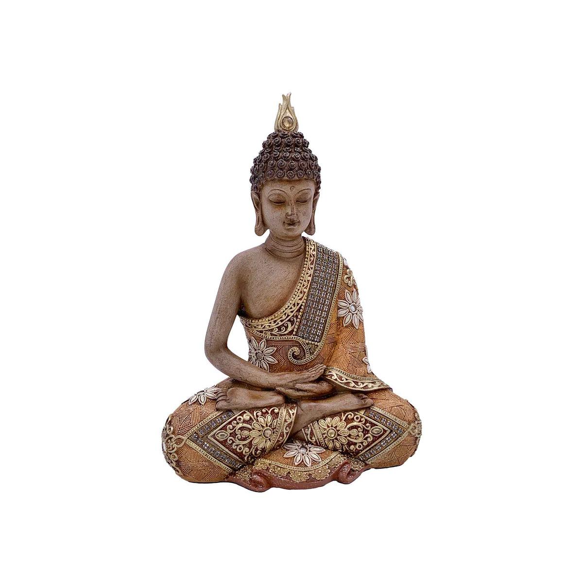 Statuette de bouddha en pose de Dhyanna, 6&#39;&#39; x 3-1/4&#39;&#39; x 8&#39;&#39;