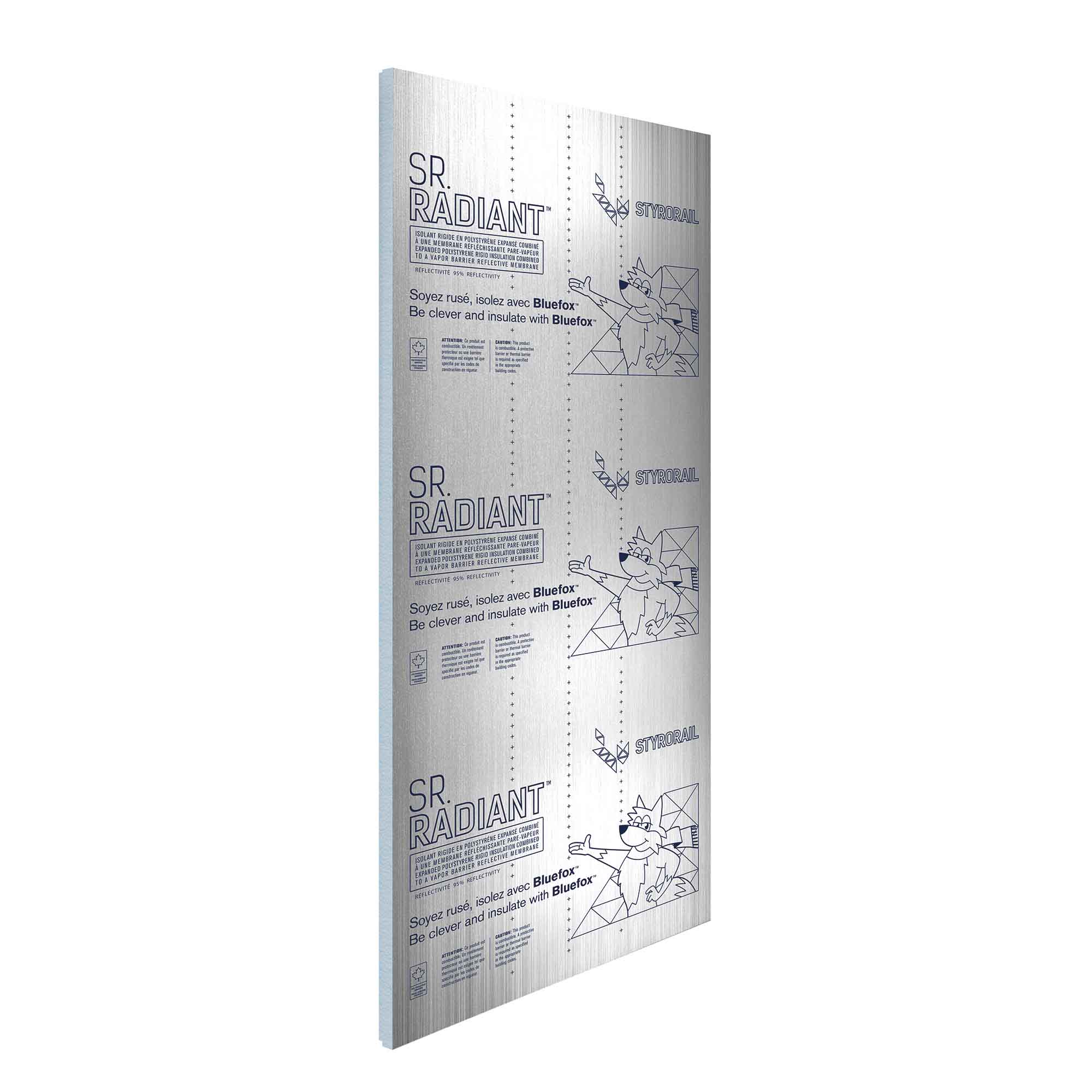 SR.RADIANT Rigid Insulation Board, 2'' x 4' x 8' (R13 / 10 PSI ...