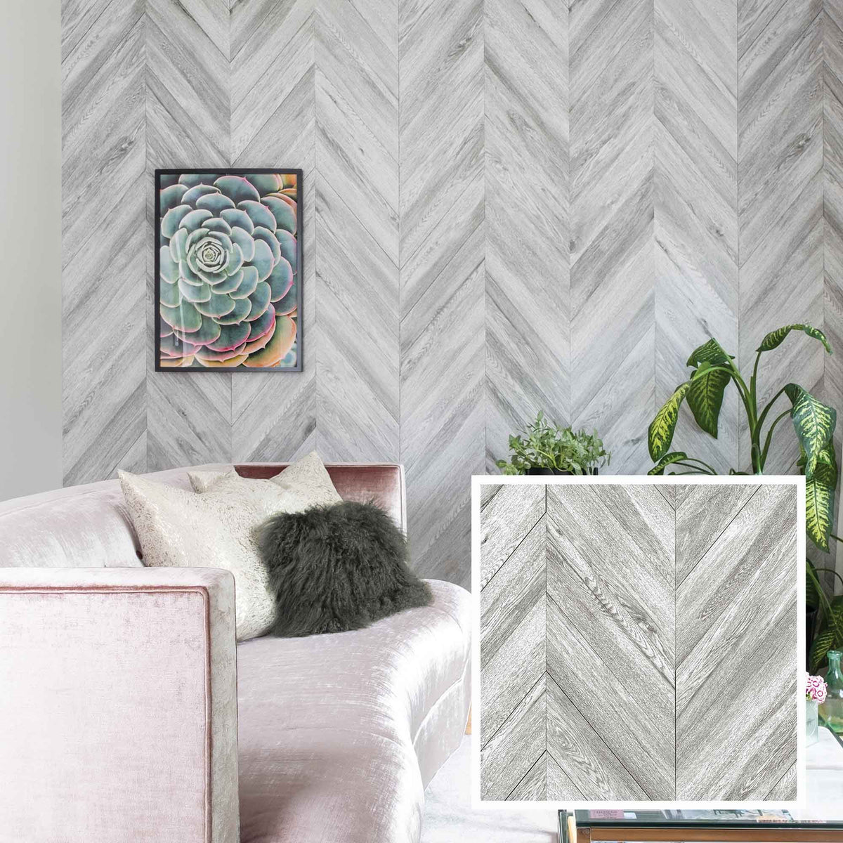 Panneau de HDF avec imprimé Chevron Whistler, 48&quot; x 96&quot; x 1/4&quot;